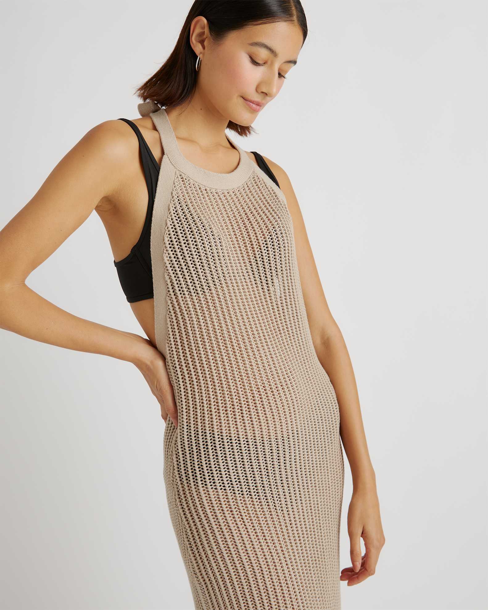 100% Organic Cotton Open-Knit Cover-Up Maxi Dress 100% Organic Cotton Open-Knit Cover-Up Maxi Dress