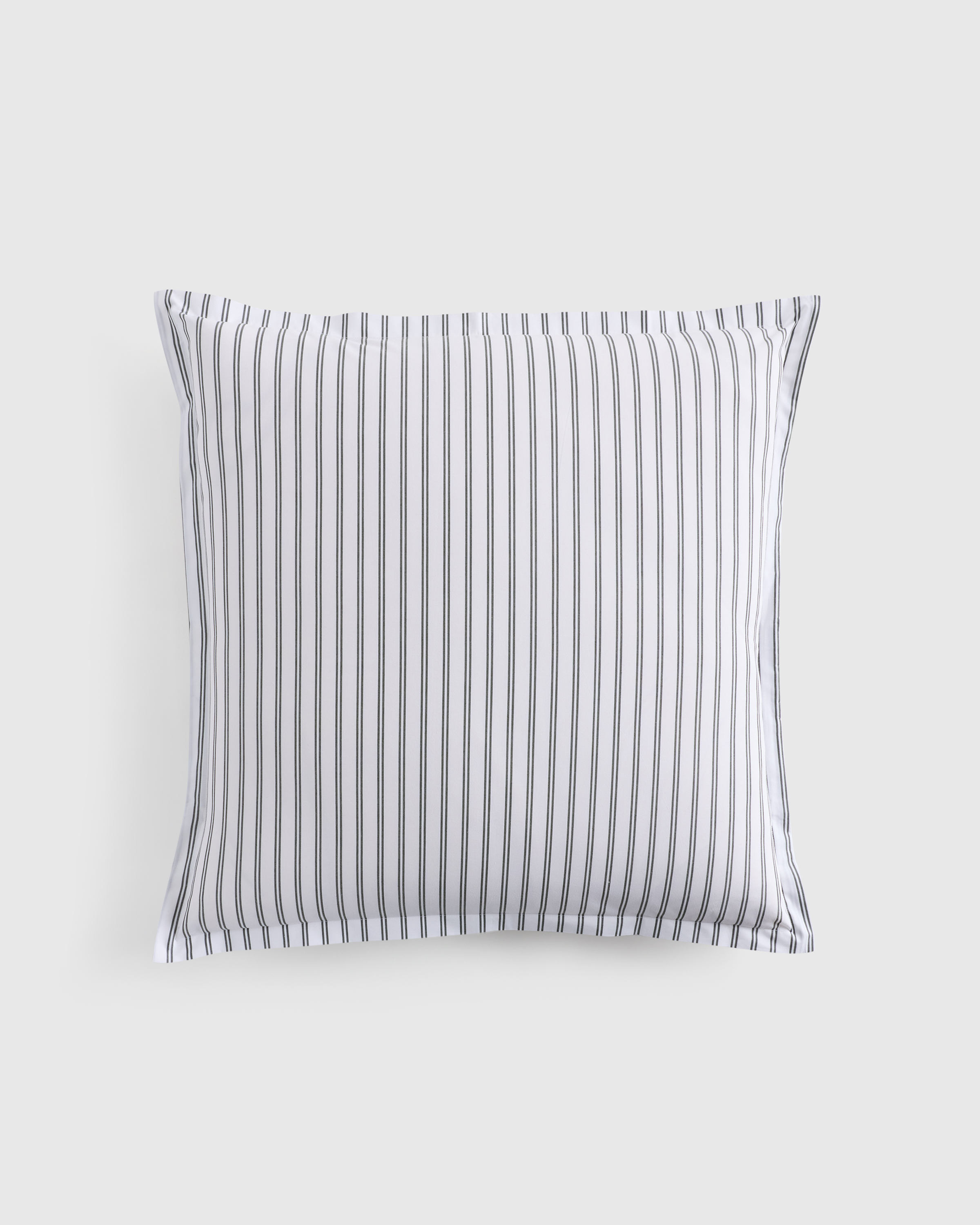 Classic Organic Percale Double Stripe Euro Sham, Euro, Double Stripe Pine