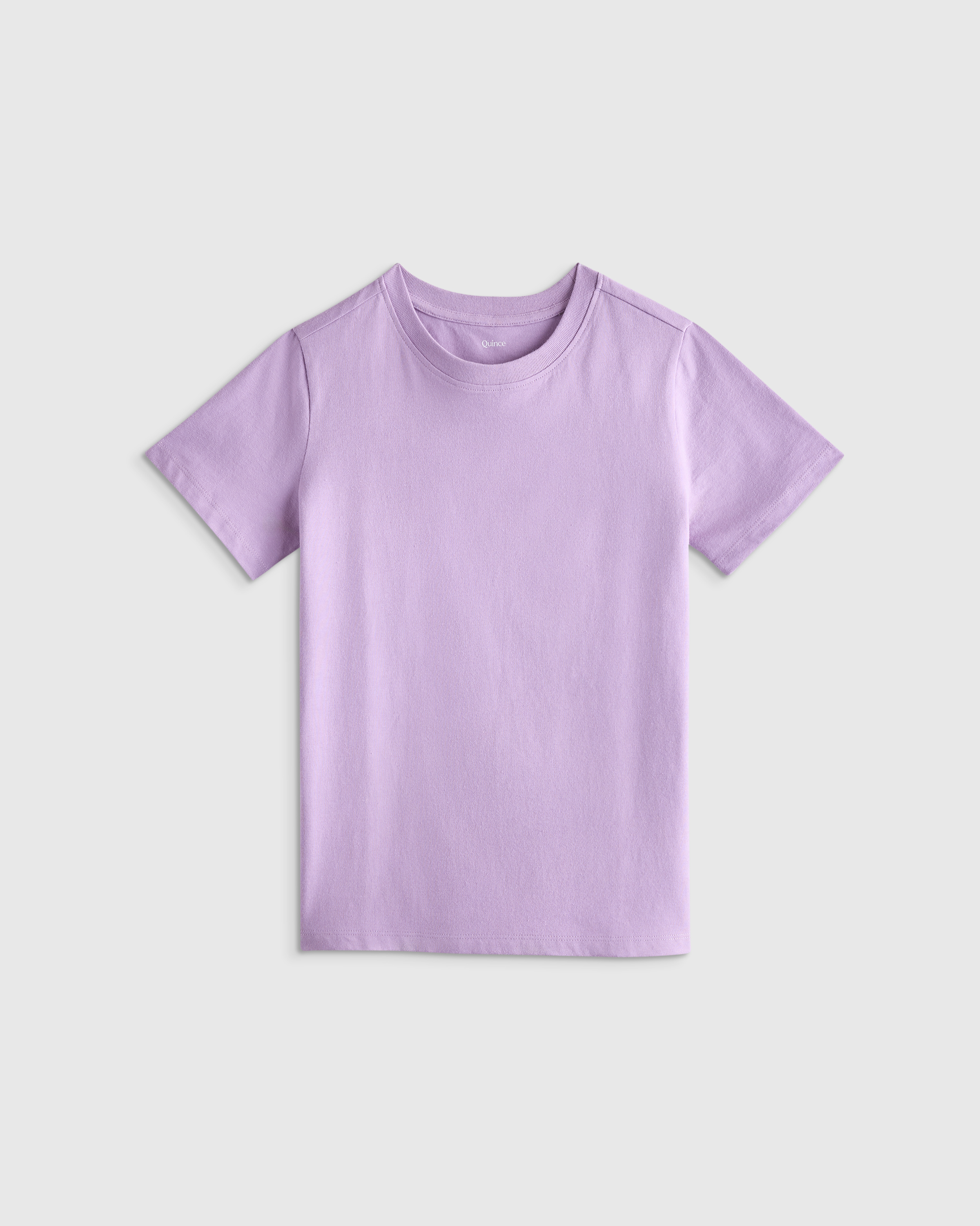 Purple Mist 100% Organic Cotton Jersey Short Sleeve Tee 