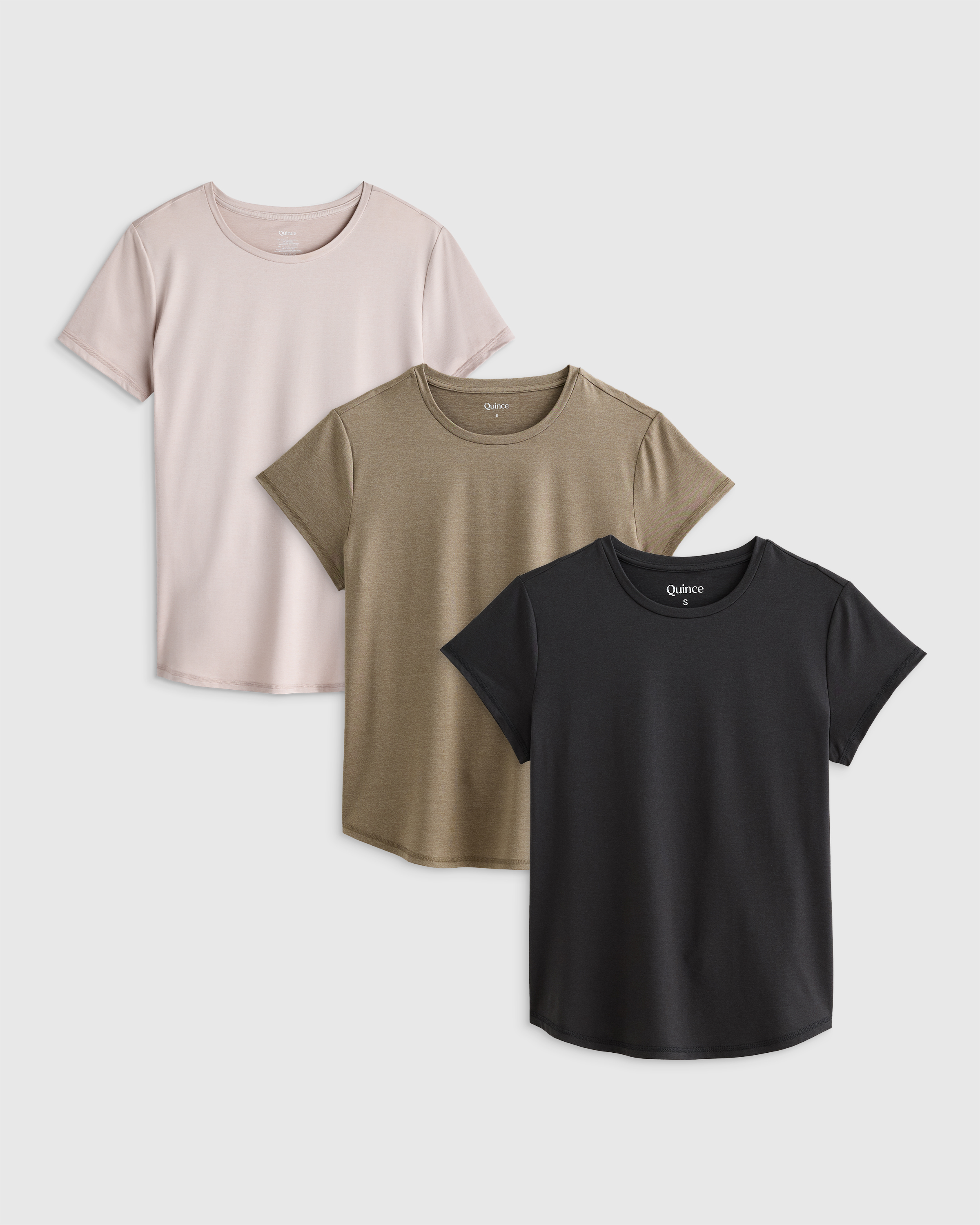 Heather Granite Grey Flowknit Breeze Tee 3 Pack Bundle