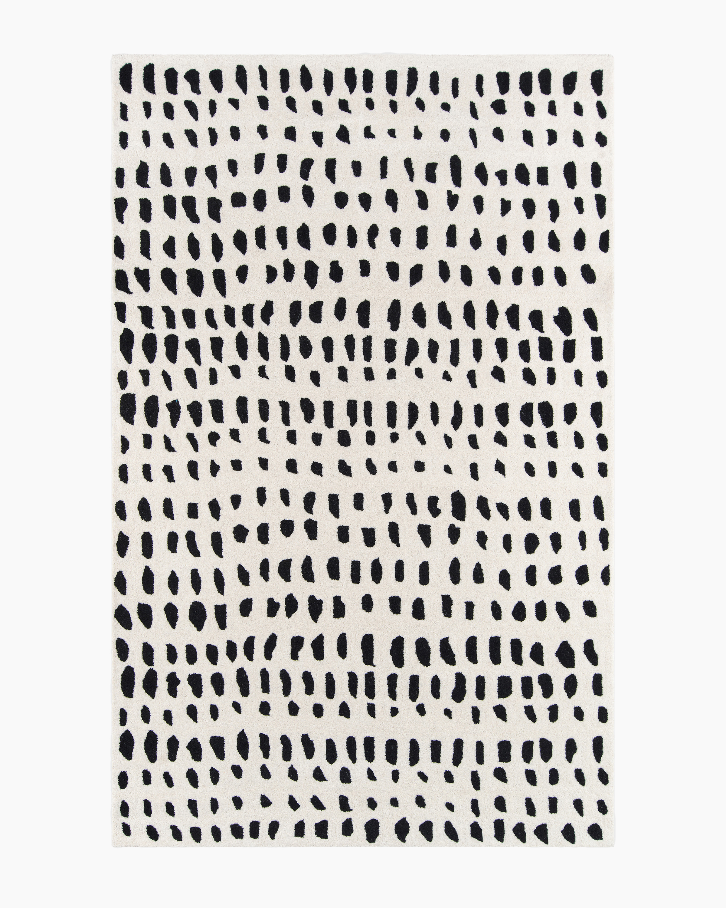 Ivory Painterly Dots Hand-Tufted Wool Rug