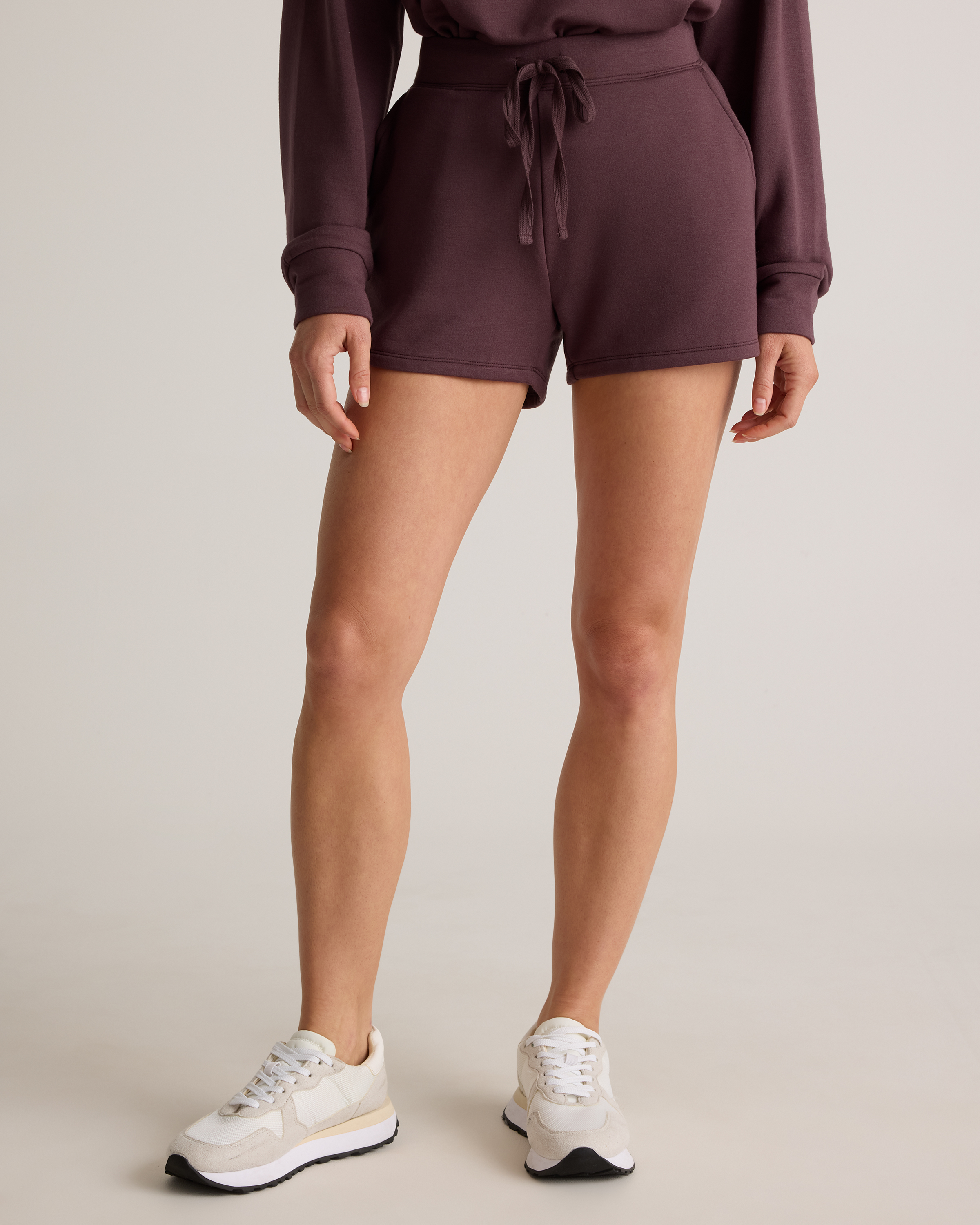 Caloleyng Men's Cotton Fleece Lounge Shorts With Zipper Pockets - 8" Inseam Jogger Sweat Shorts - View #9