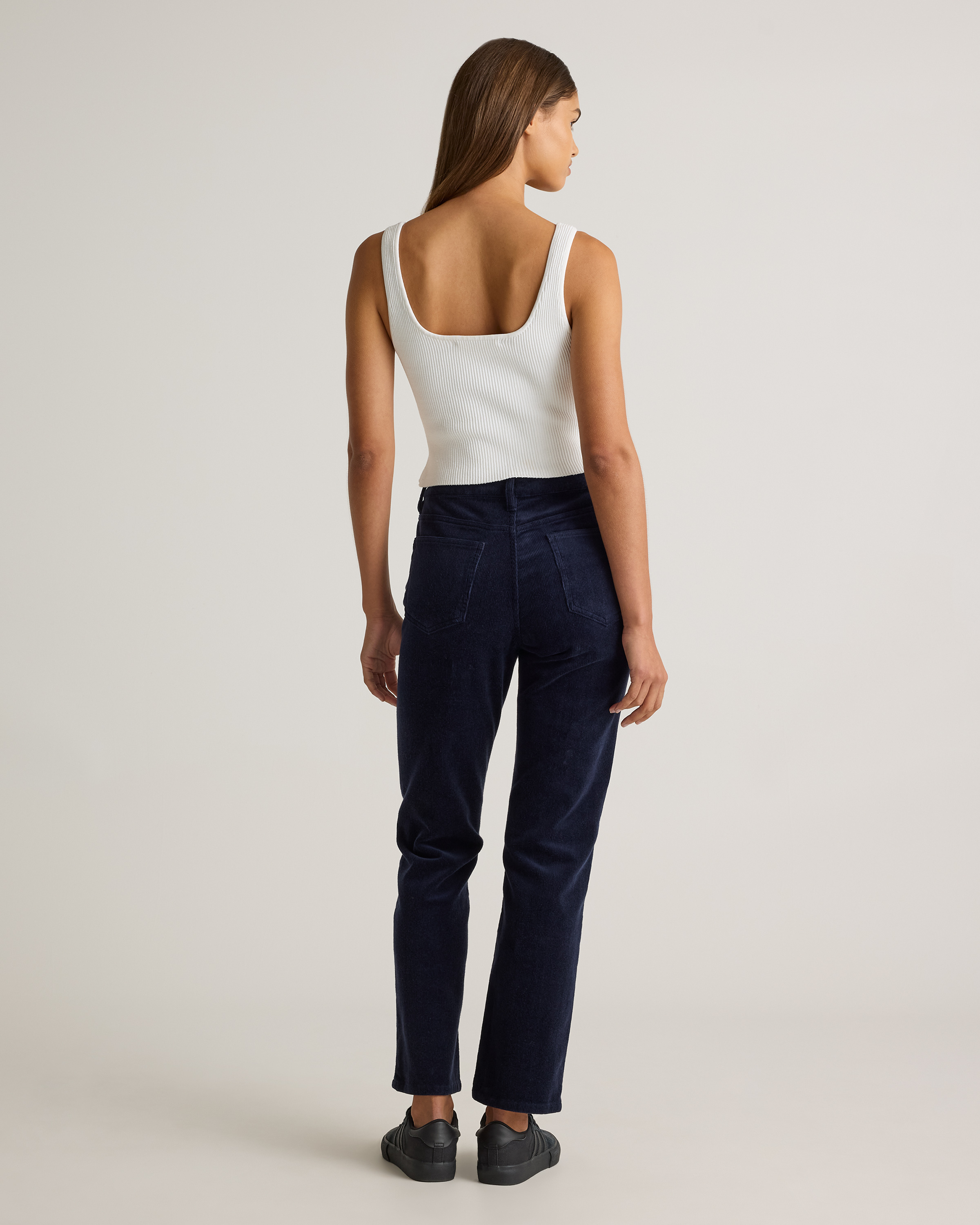 Organic Stretch Corduroy Straight Leg Pants
