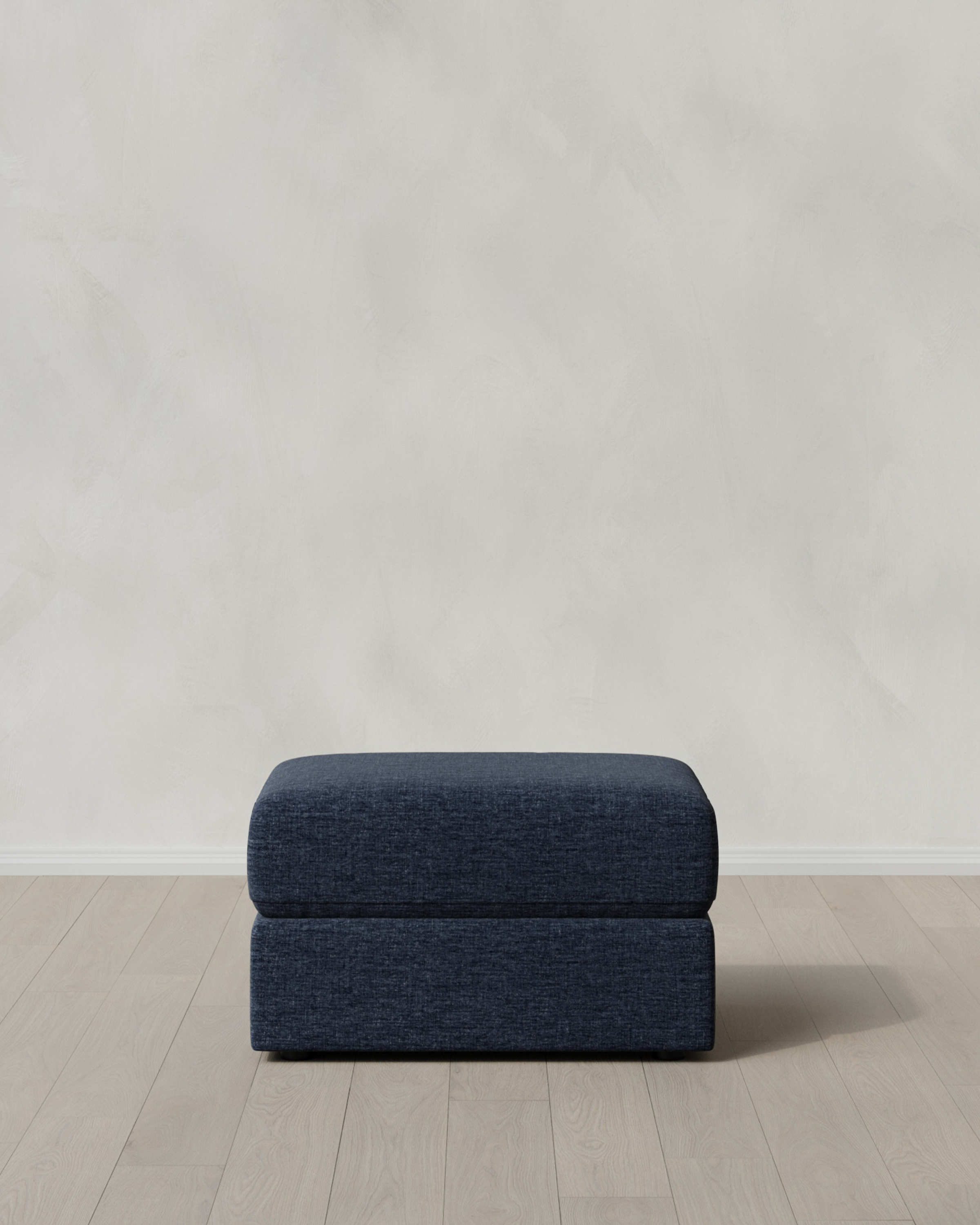 Ink Ashford Deep Seat Ottoman in Performance Chenille Linen Blend