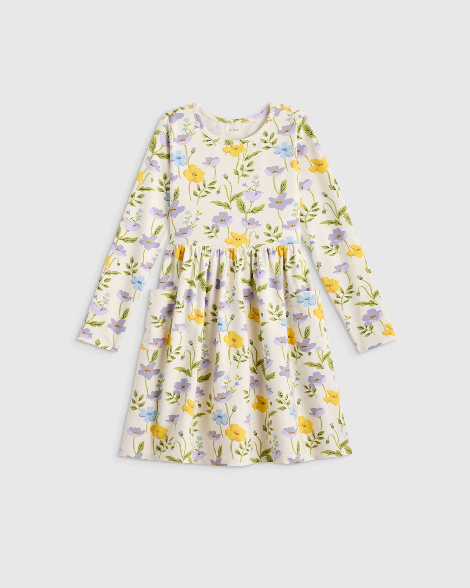 Organic Cotton Long Sleeve Fit and Flare Pocket Dress - Toddler Girl Organic Cotton Long Sleeve Fit and Flare Pocket Dress - Toddler Girl