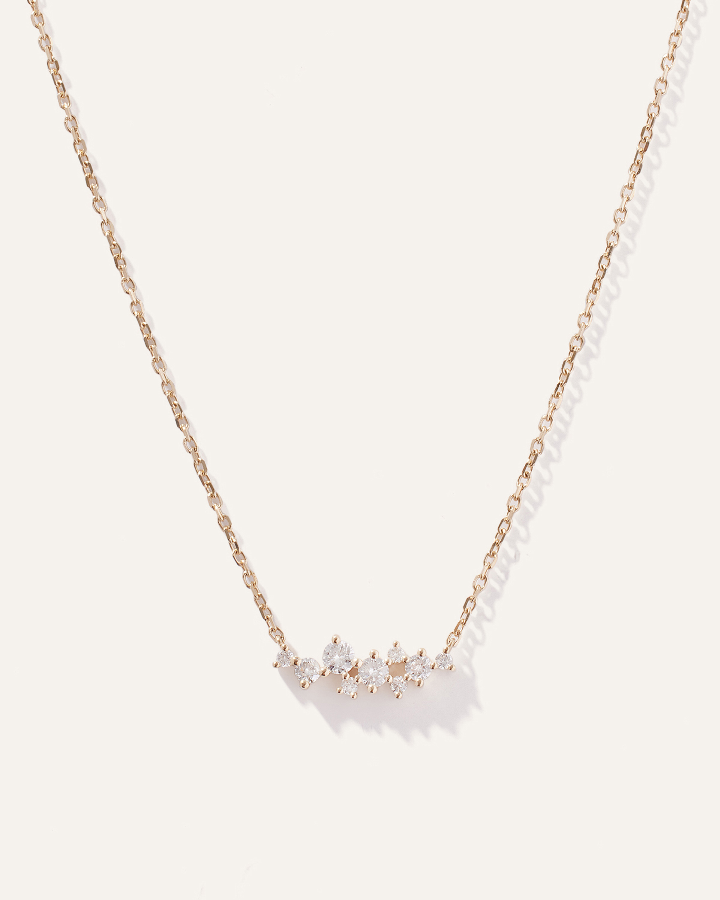 Yellow Gold 14K Gold Diamond Scatter Necklace