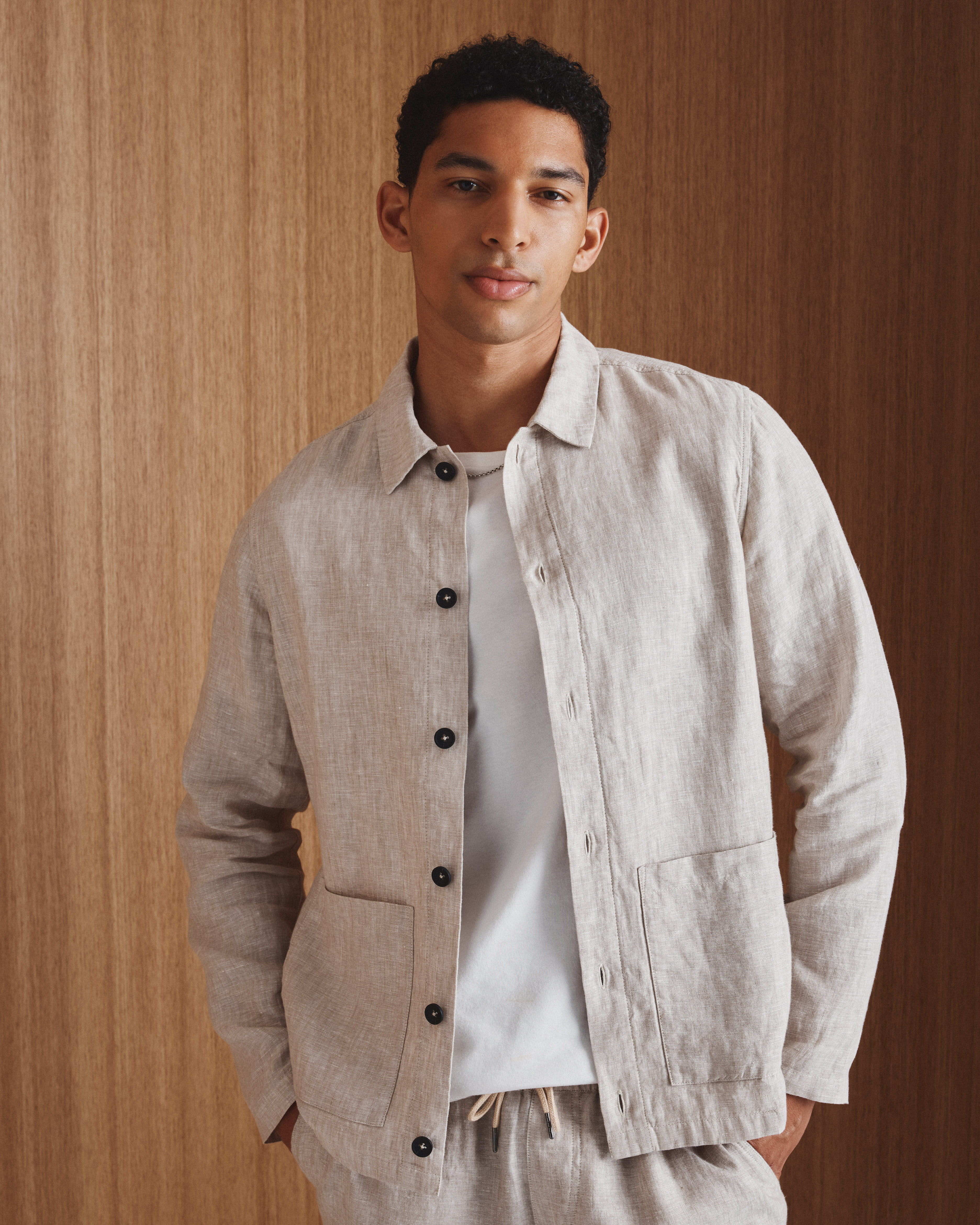 100% European Linen Shirt Jacket