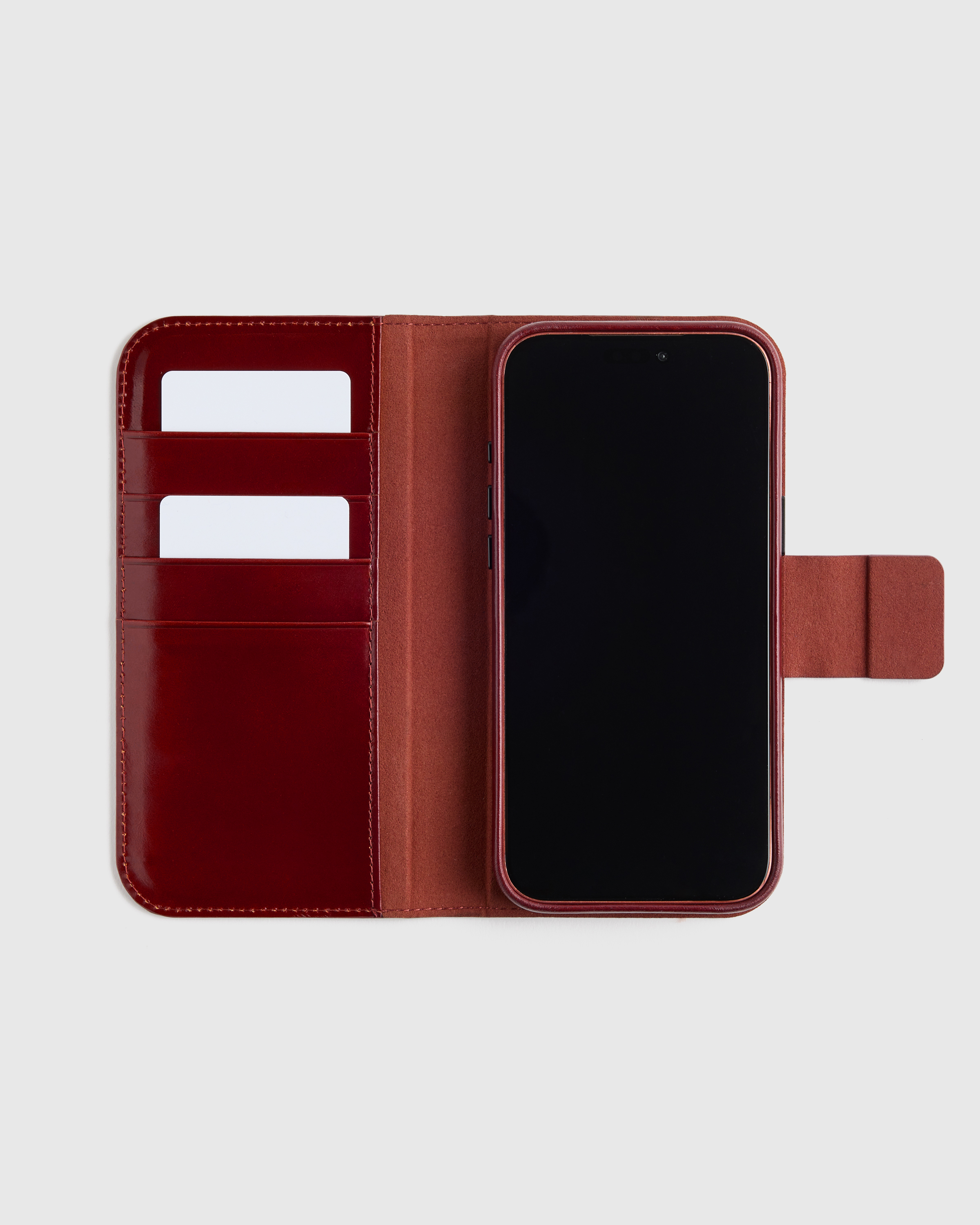 Saddle Italian Leather Phone 2-in-1 Folio Case