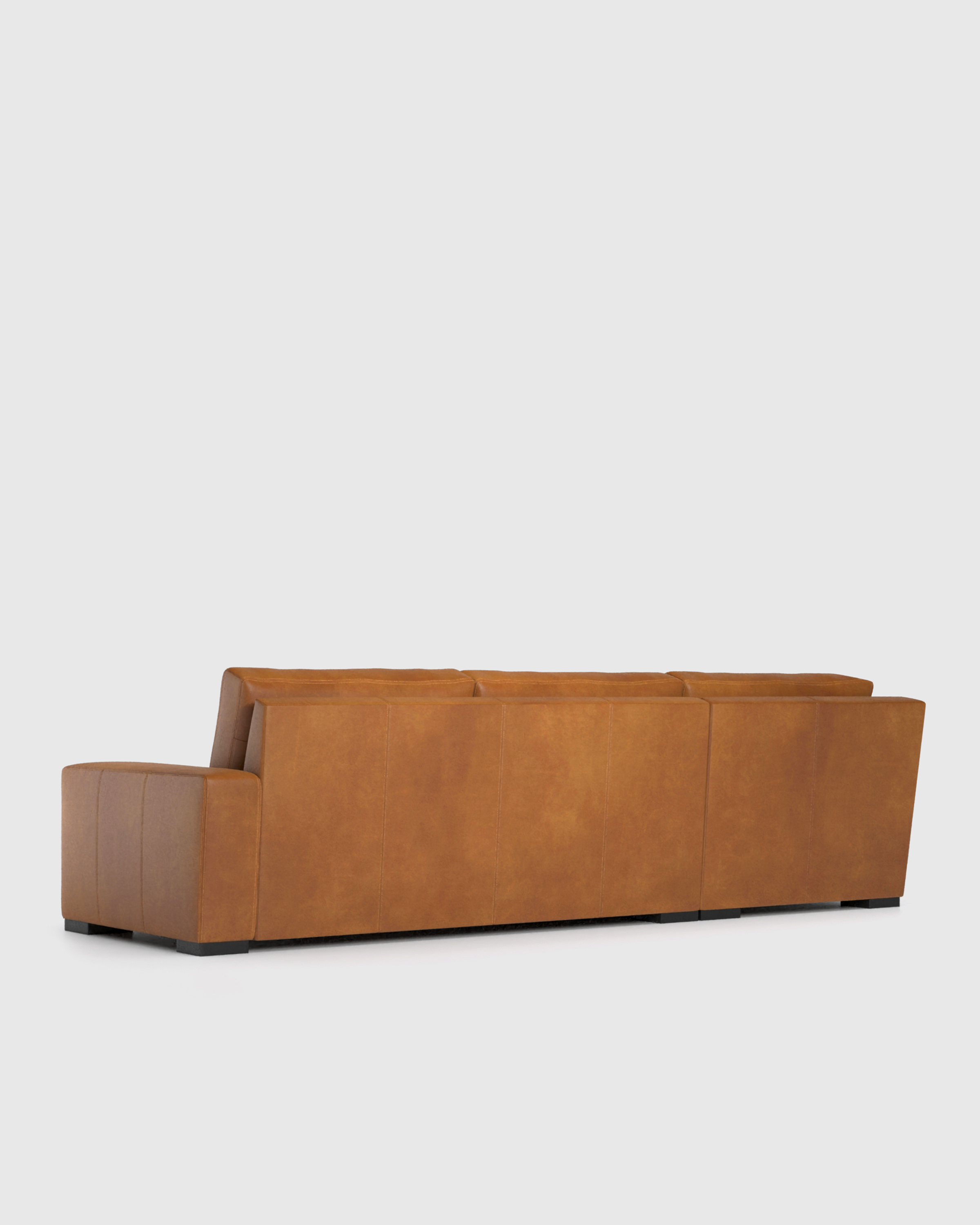 Stillman- Leather 116x116 L Sectional Auburn Back angle