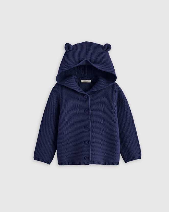 U--143 100 Organic Cotton Sweater Set NVY