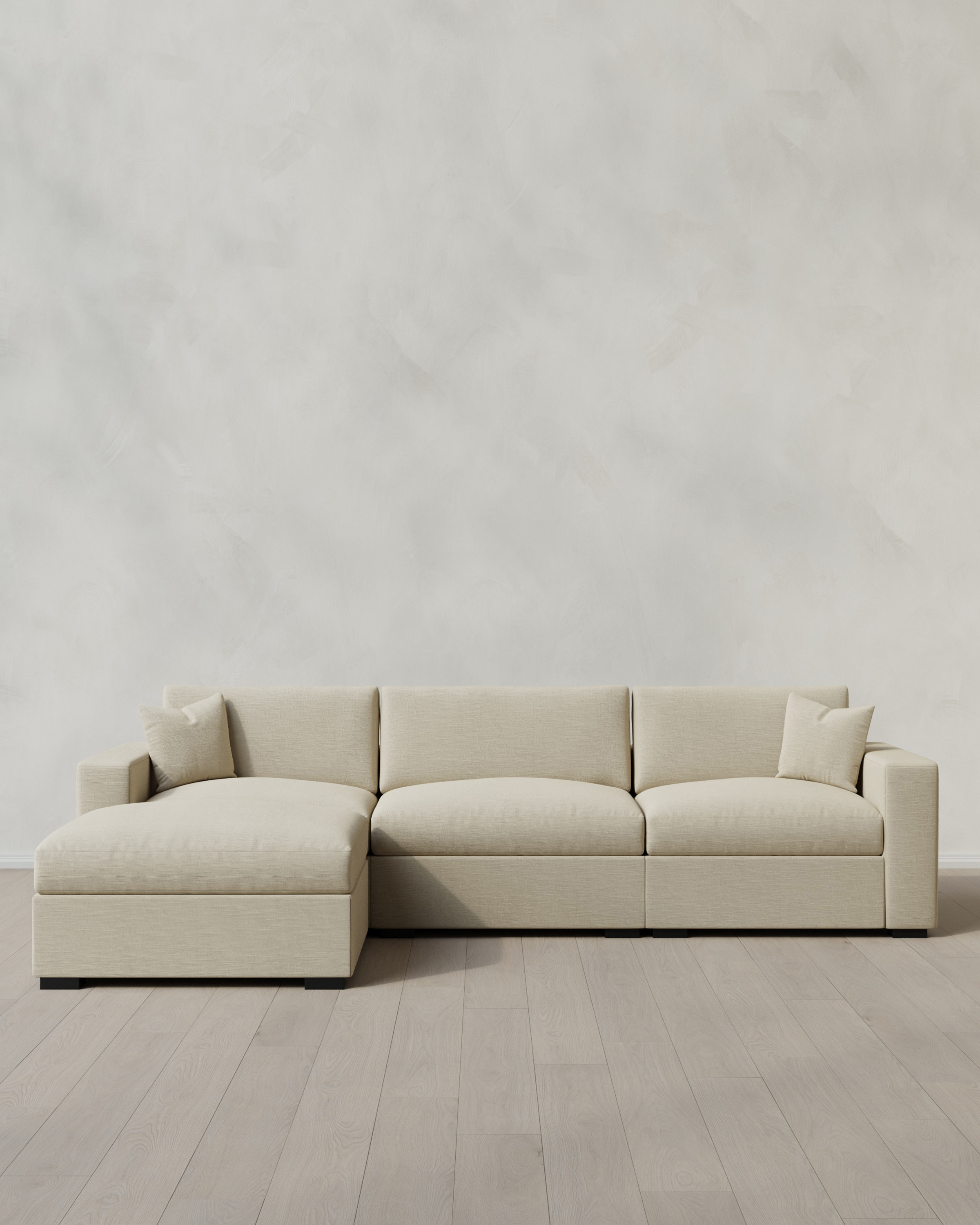 4-Piece Modular Chaise Sectional Sand
