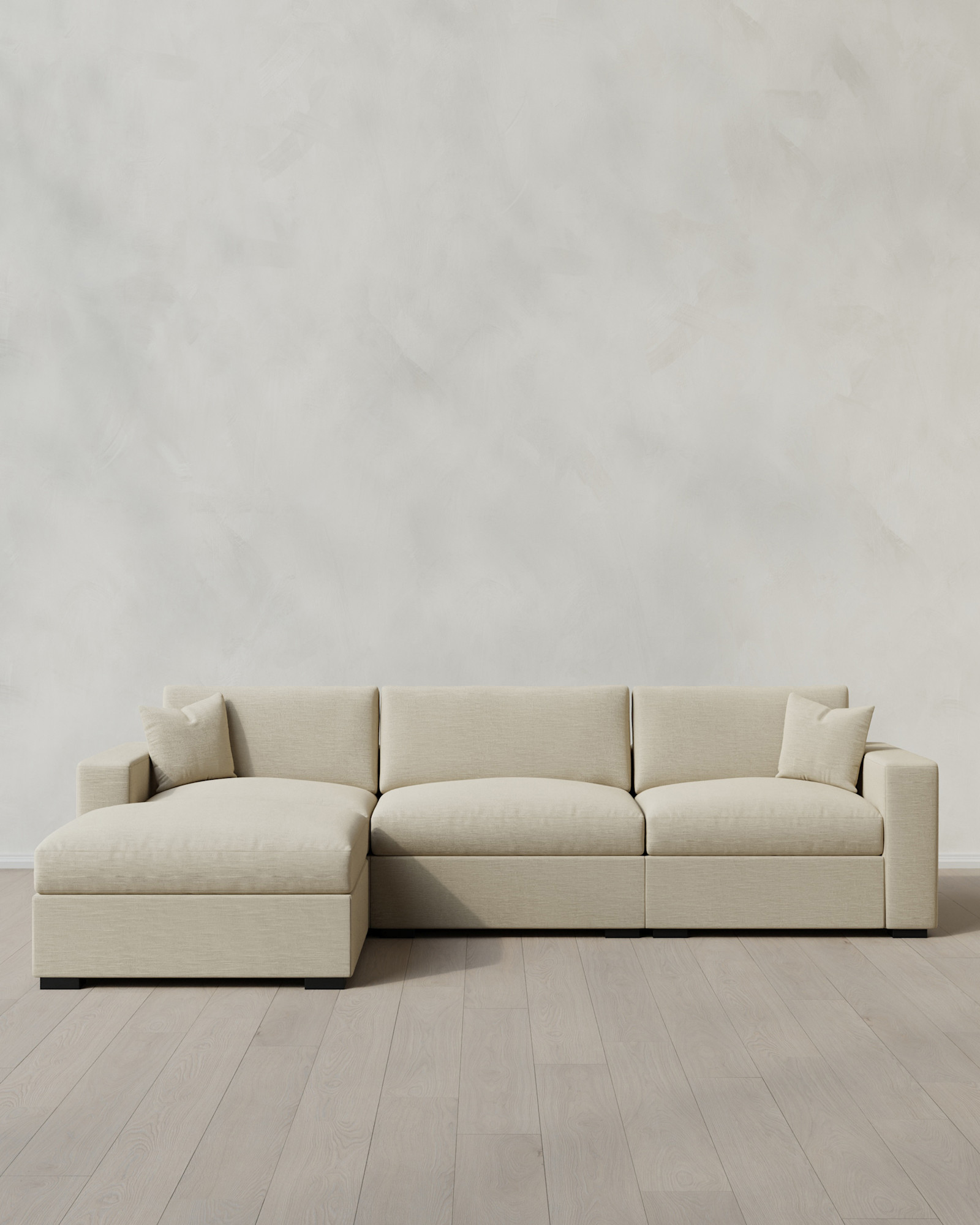 4-Piece Modular Chaise Sectional Sand