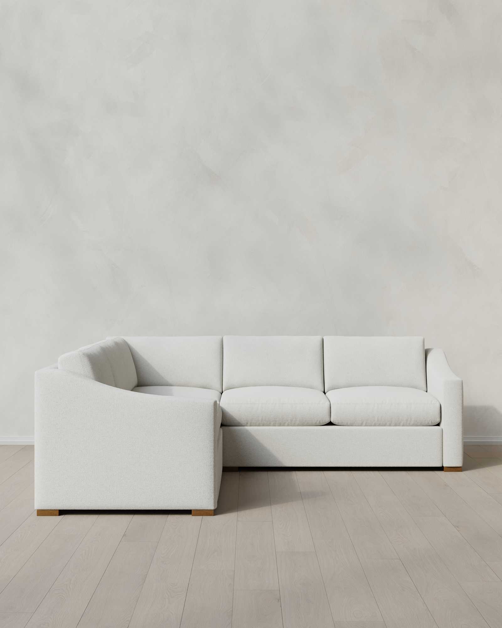 Hollis Slope Arm LSectional 110x110in Performance Basketweave Snow