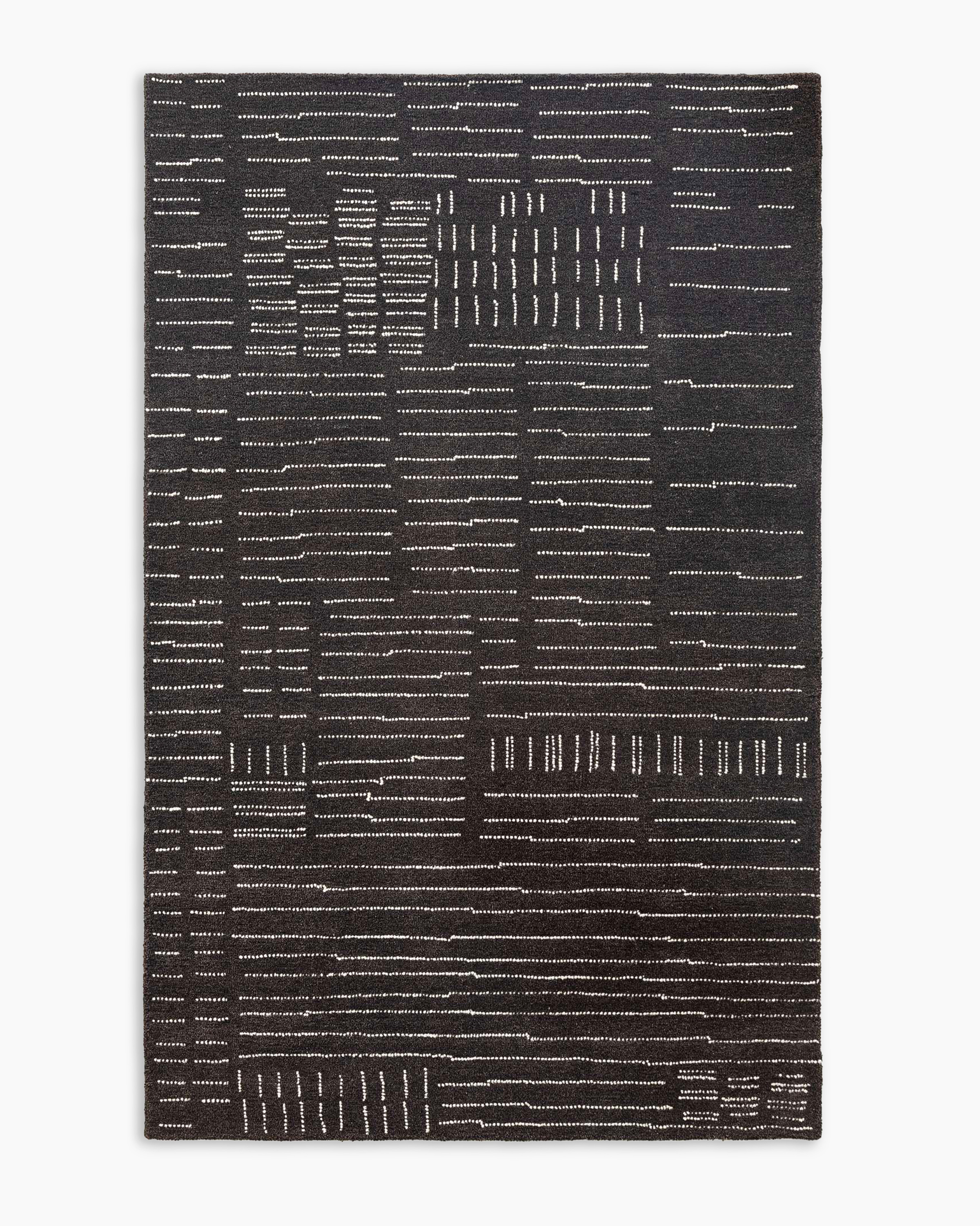 Charcoal Brown Ember Wool Rug 