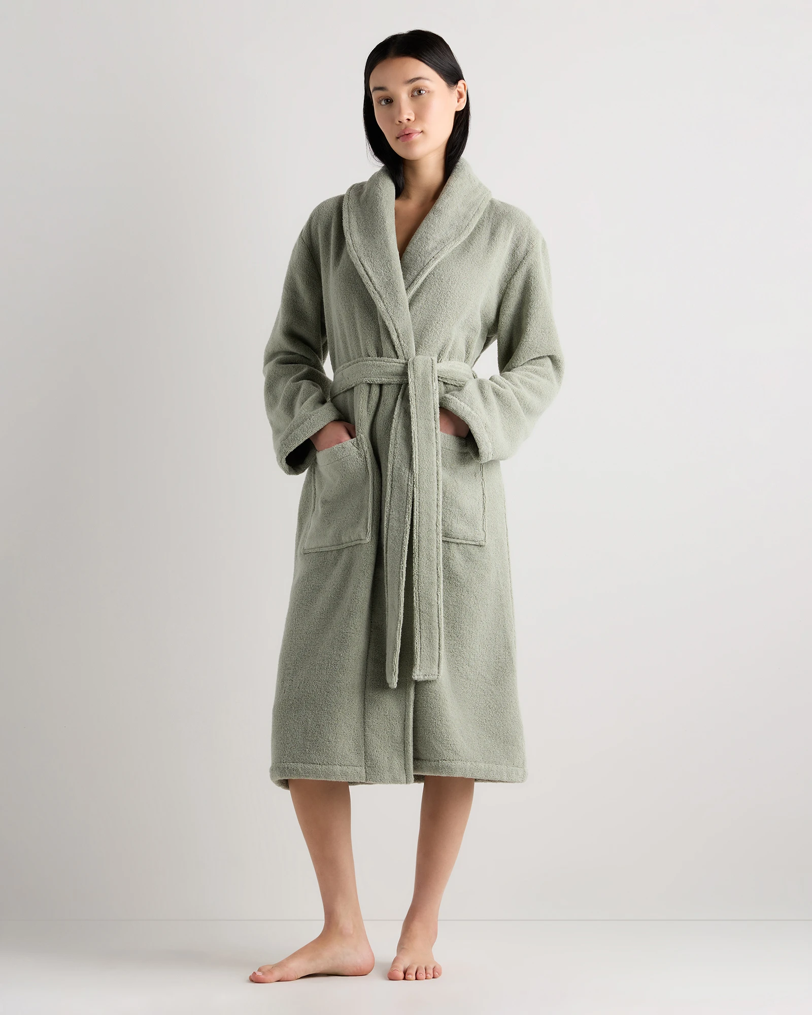 Turkish Cotton Terry Robe - Sage, L - Jake’s