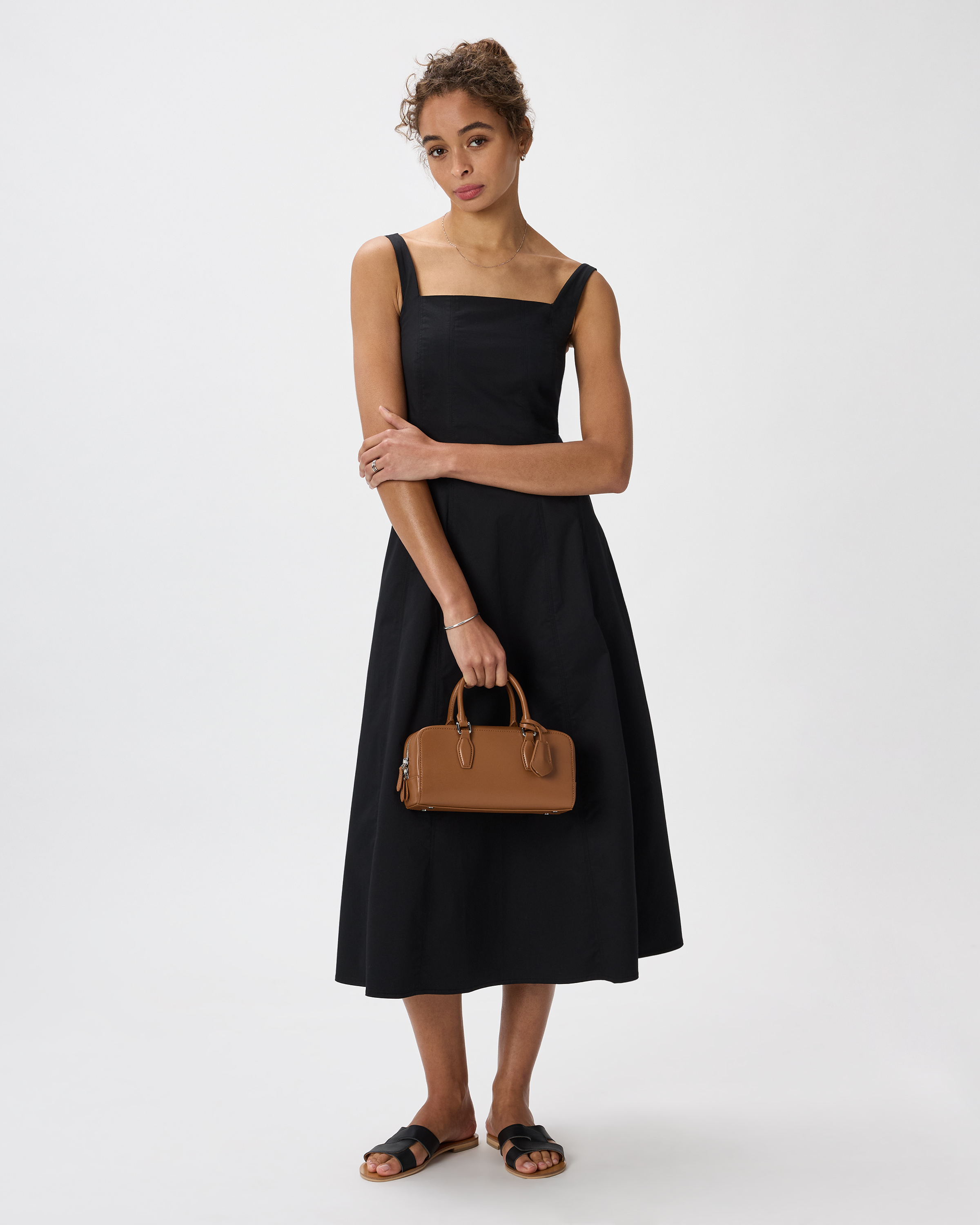Quince Leather Bowler Crossbody Satchel