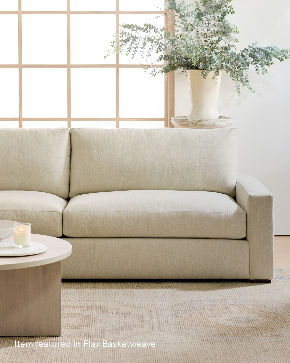 Stillman Performance Basketweave Sofa - Thumbnail 5