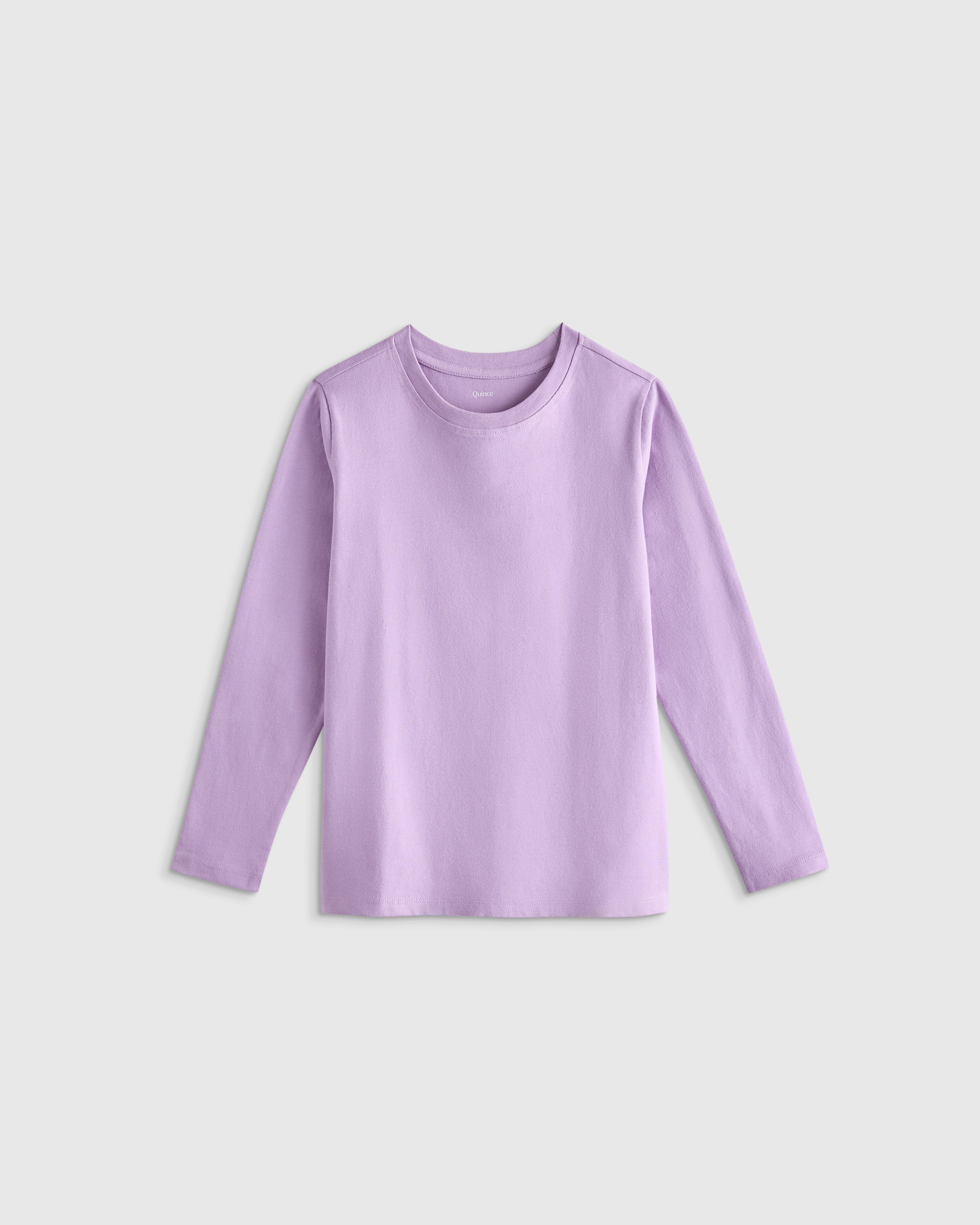 Purple Mist 100% Organic Cotton Jersey Long Sleeve Tee 