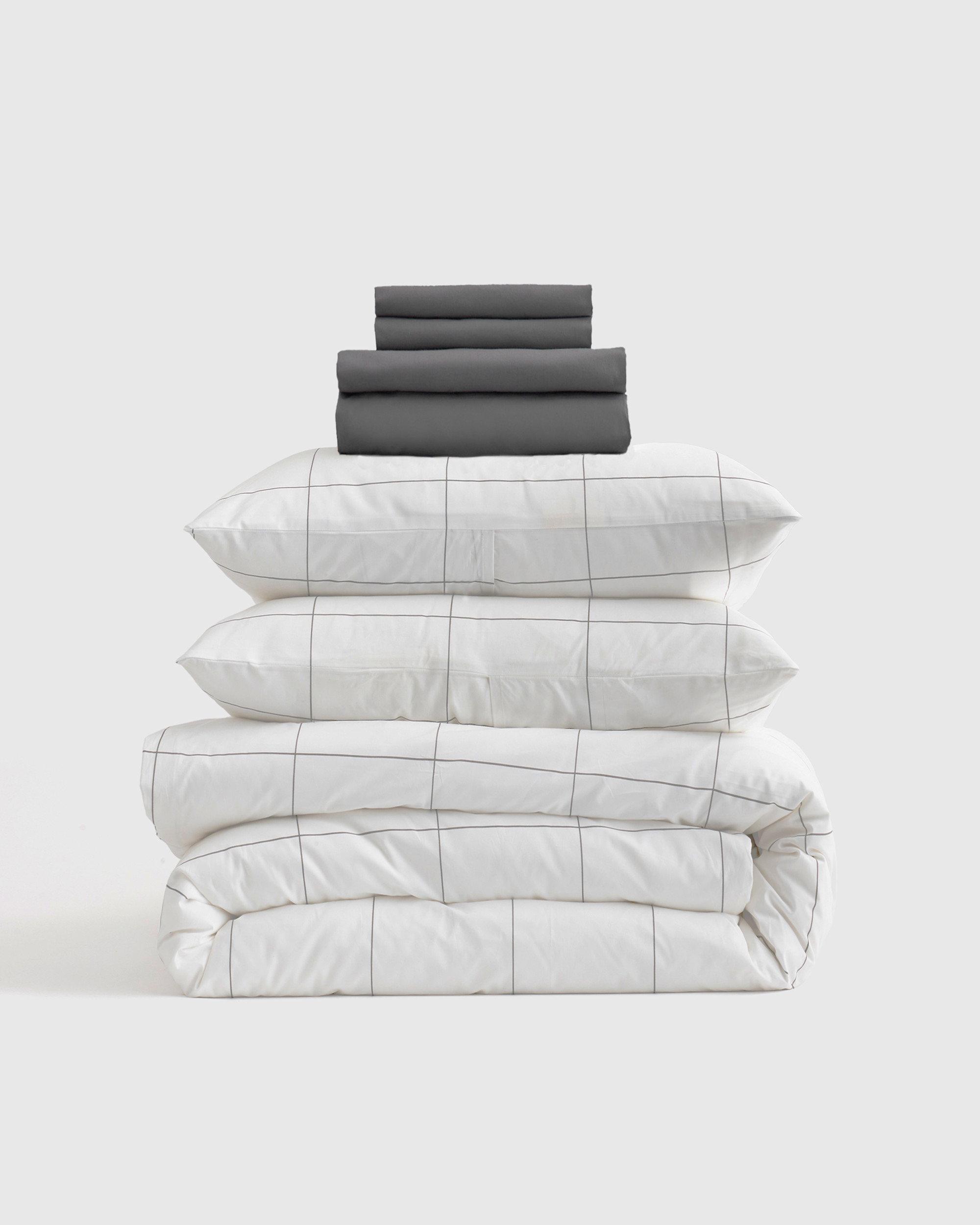 Classic Organic Percale Deluxe Bedding Bundle - Blue Garden