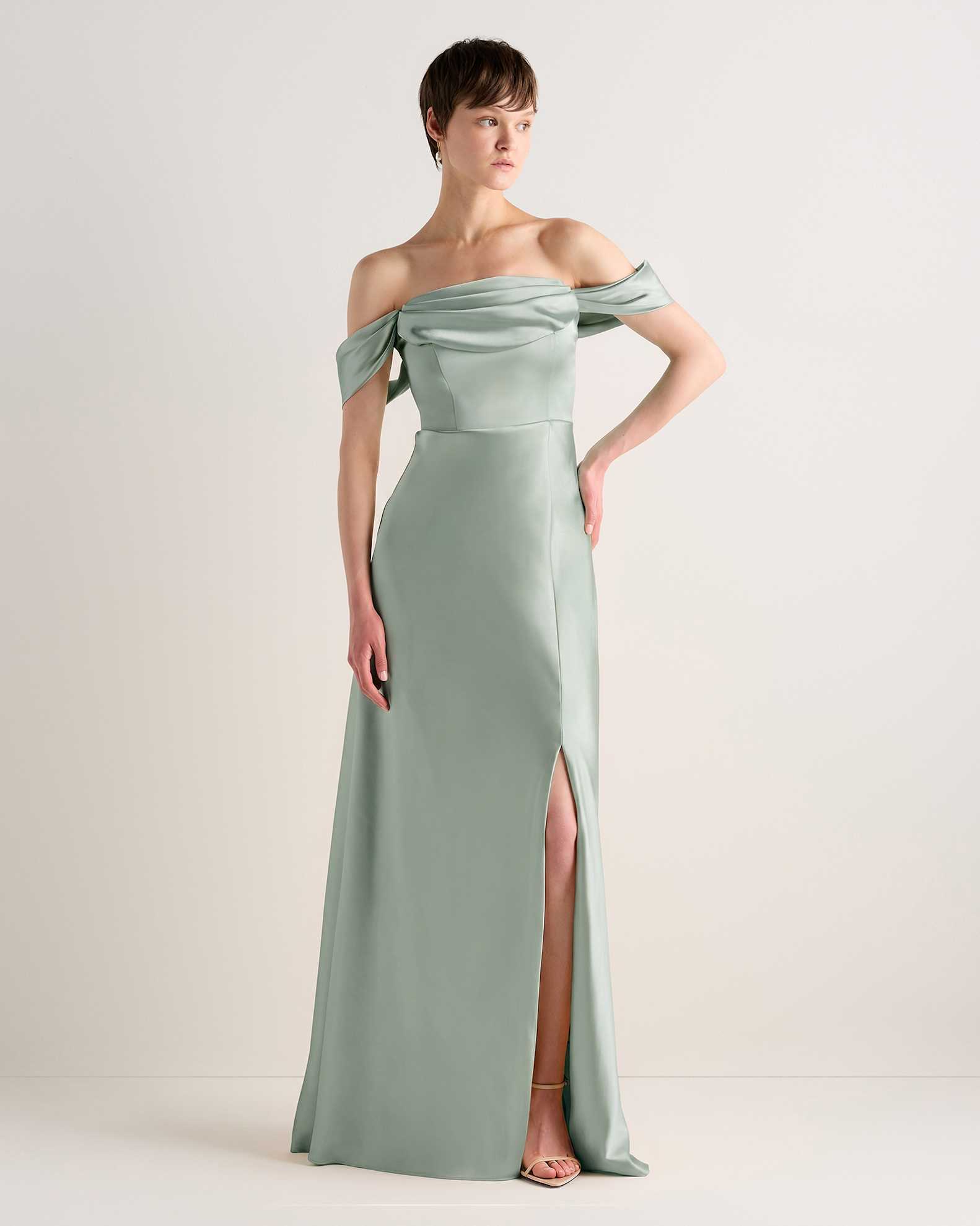 sage green dress quince KissProm Off The Shoulder Tulle Beaded Quinceanera With Bow, Green / 8 shoulder neckline and sweeping train deliver classic ball gown glamour Sage Green Quinceanera Dresses #sageweddingdress
