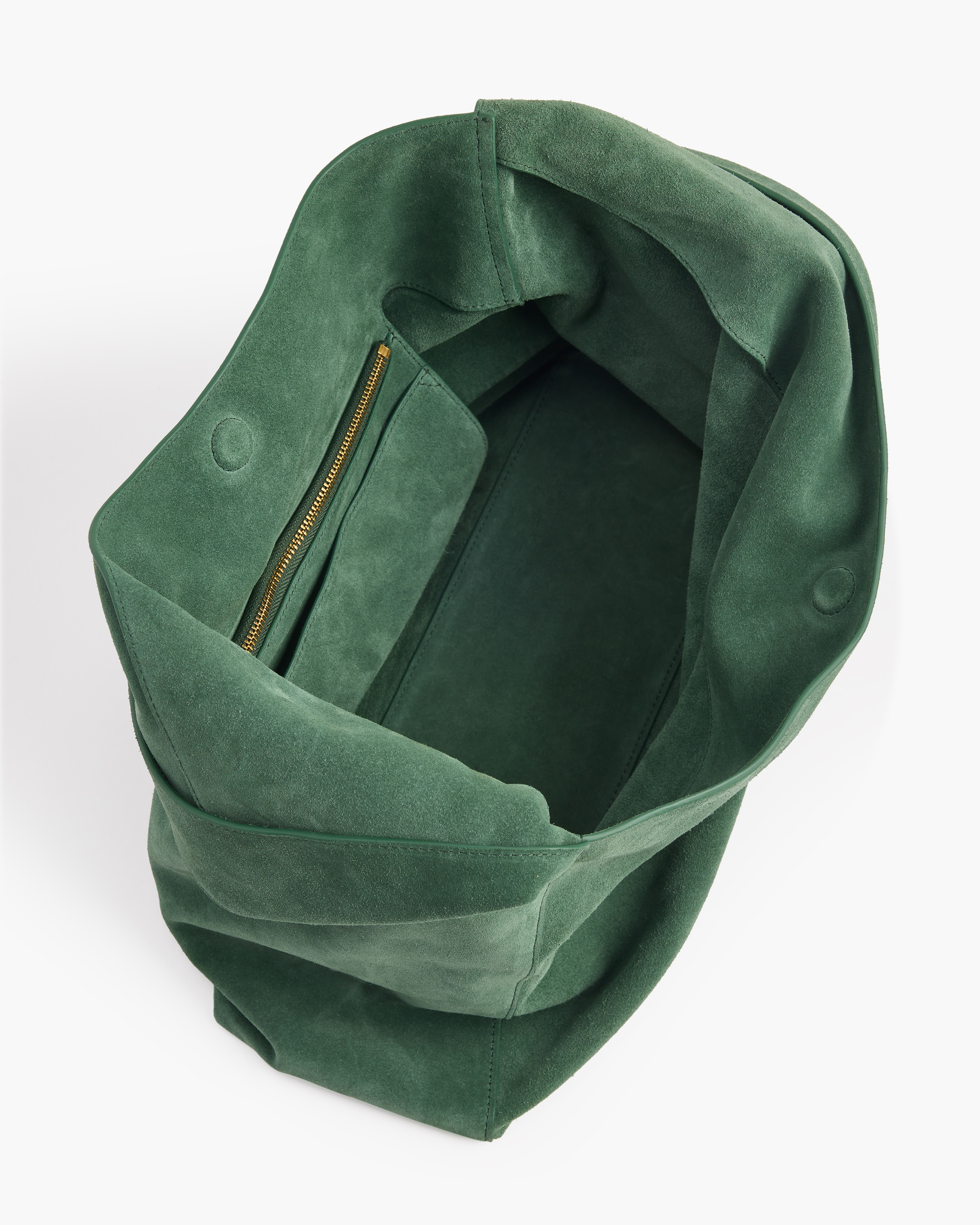 Italian Suede Slouchy Shoulder Bag
