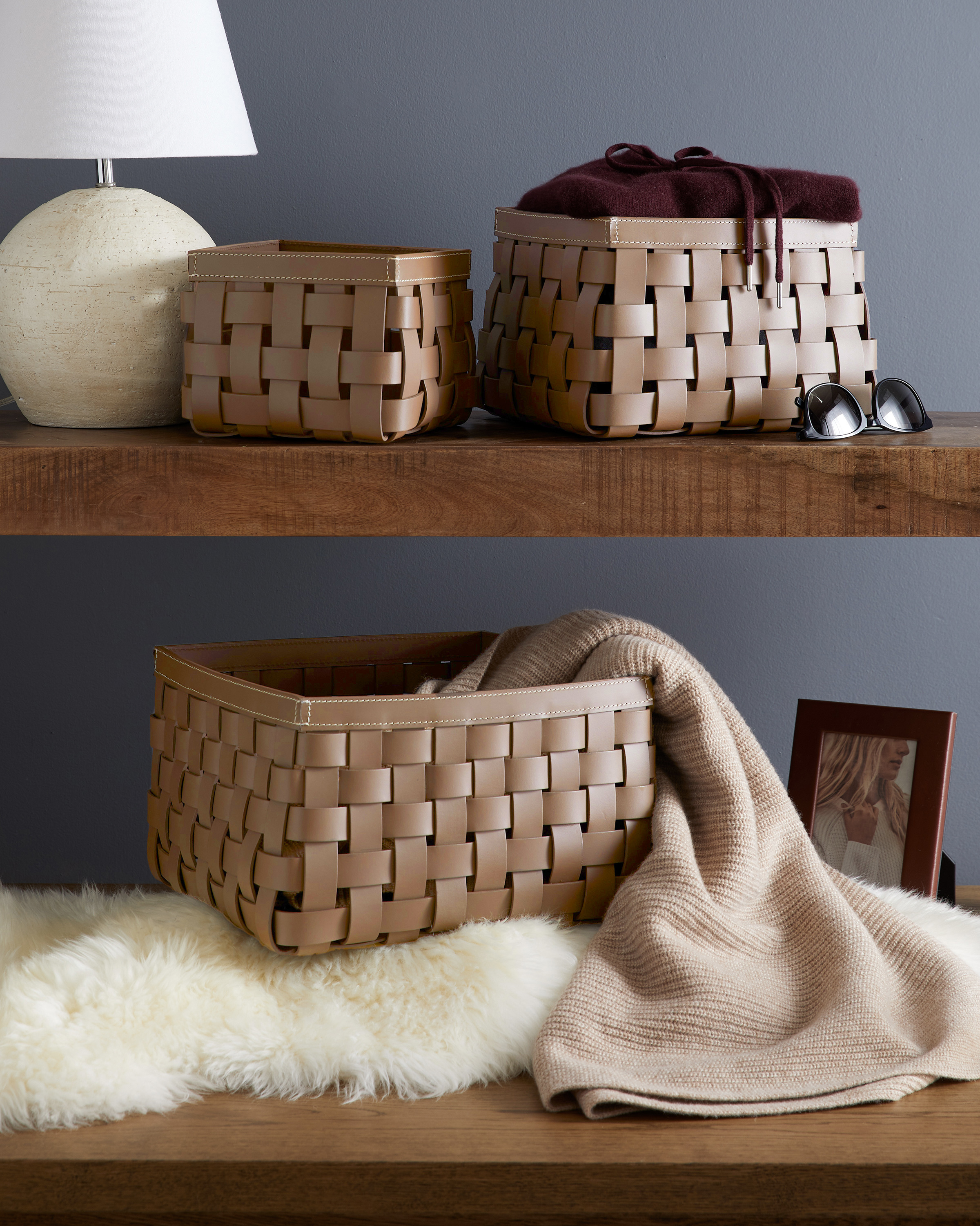 ch!iii : leather basket（shrink leather） Product page
