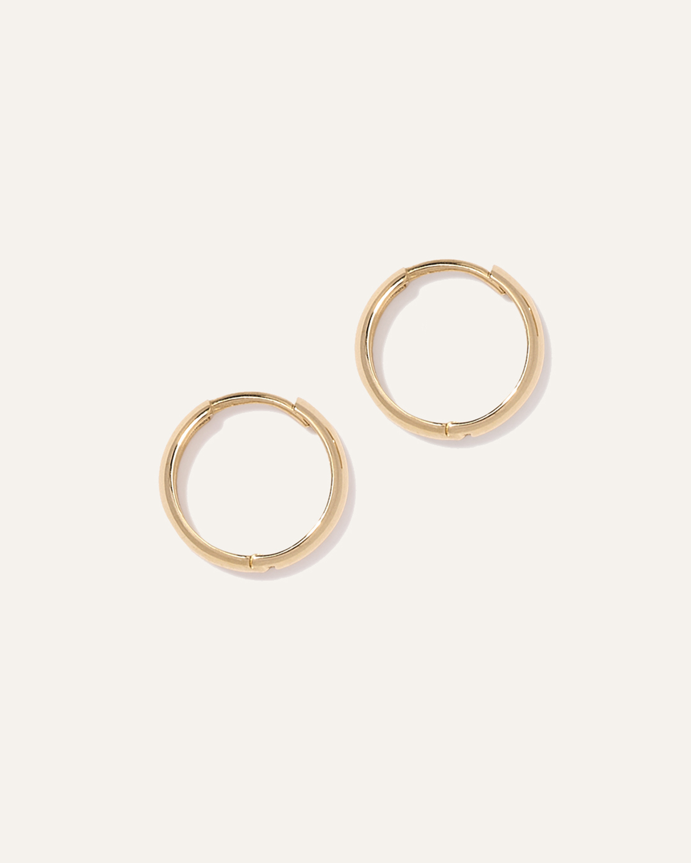 14K Gold Bold Hoops - thumbnail 3