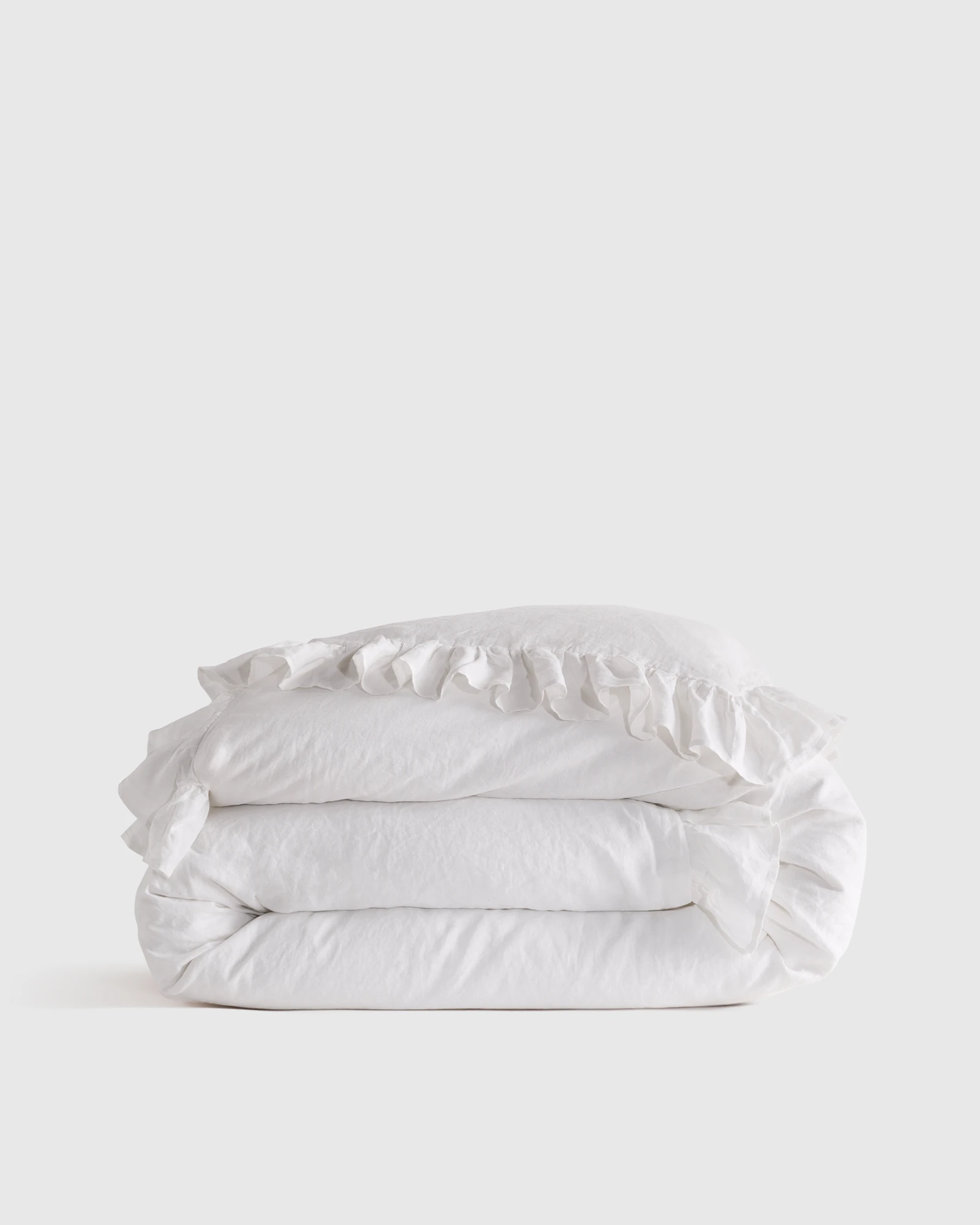 European Linen Ruffle Duvet Cover
