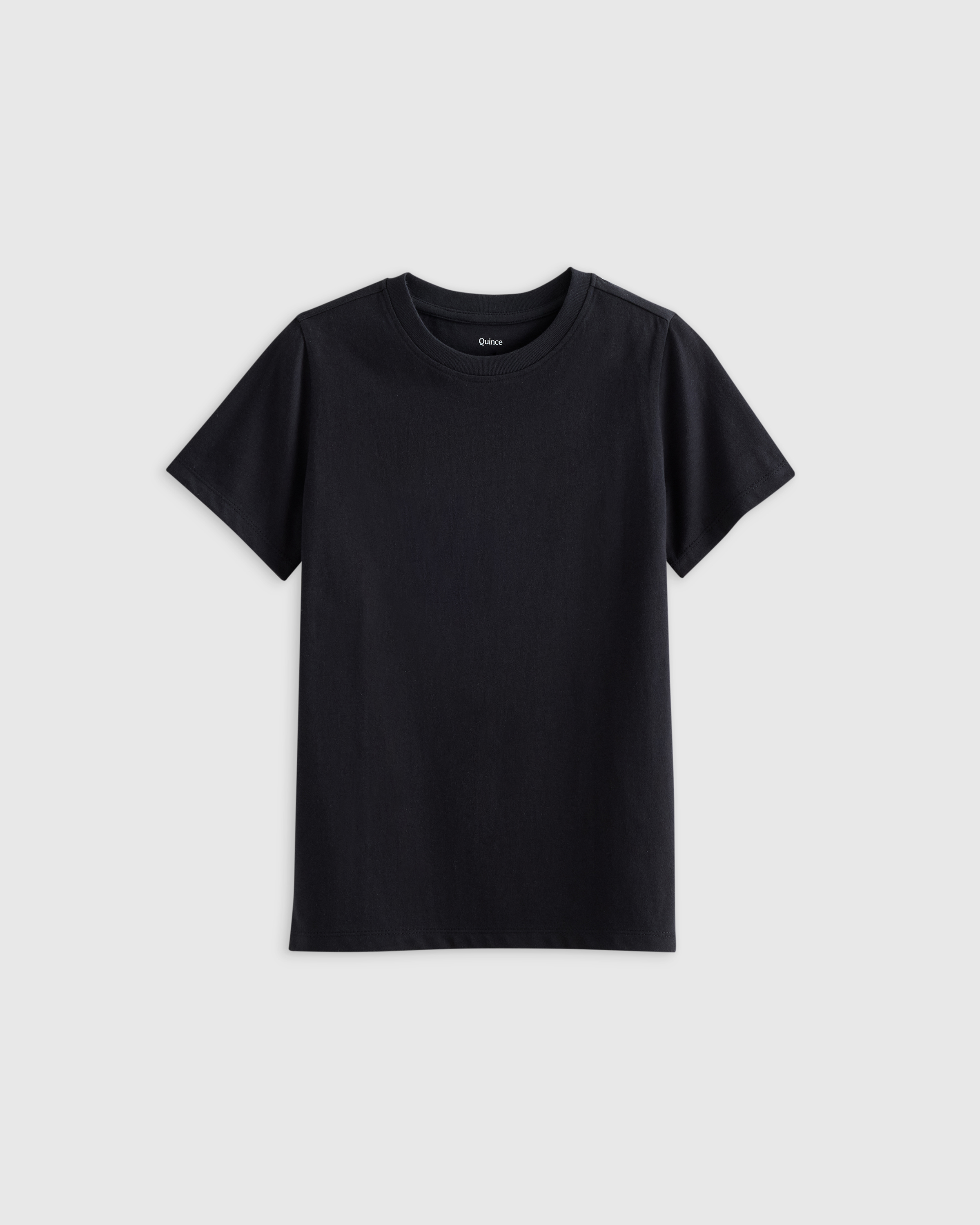 Black 100% Organic Cotton Jersey Short Sleeve Tee 