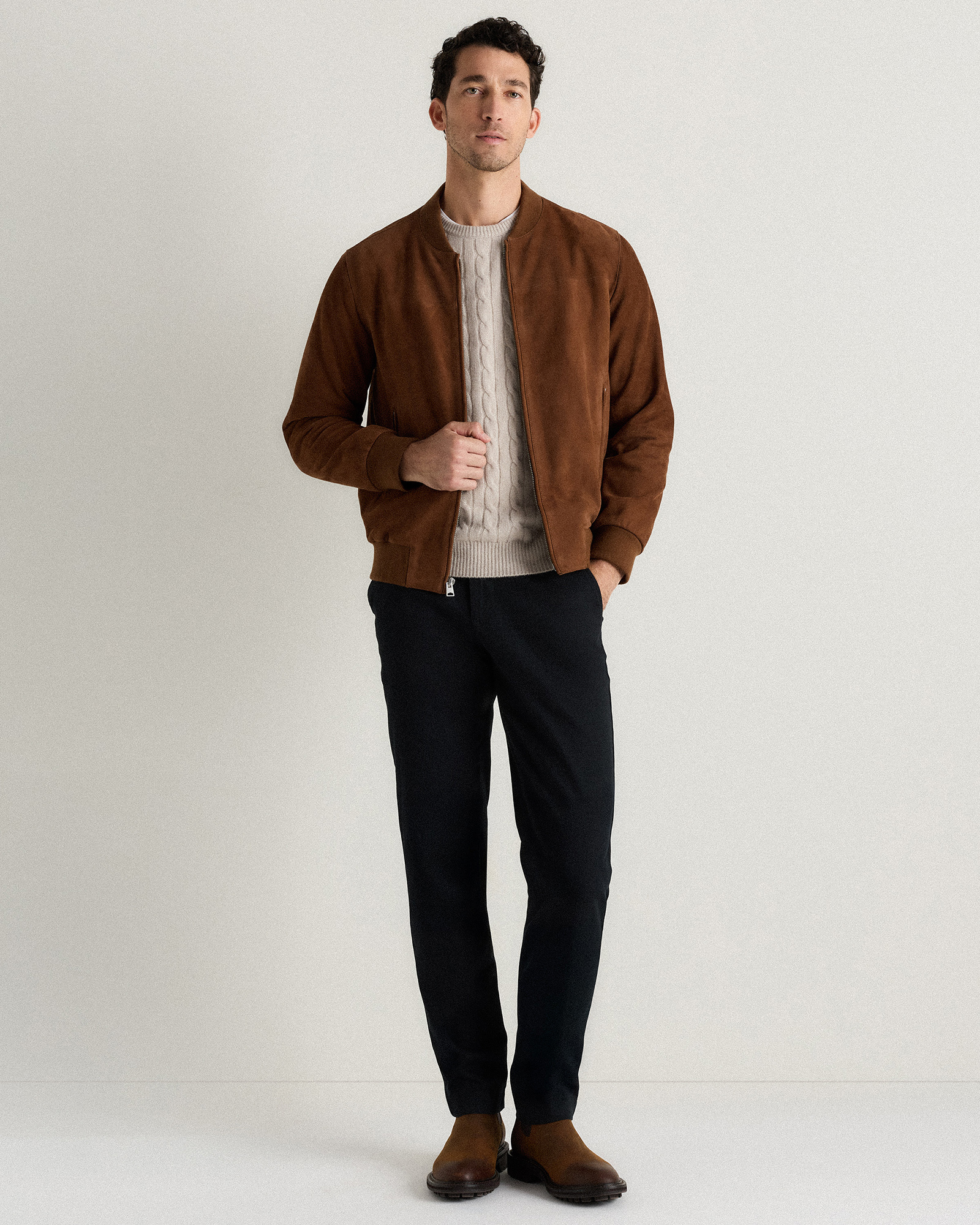 100% Suede Bomber Jacket