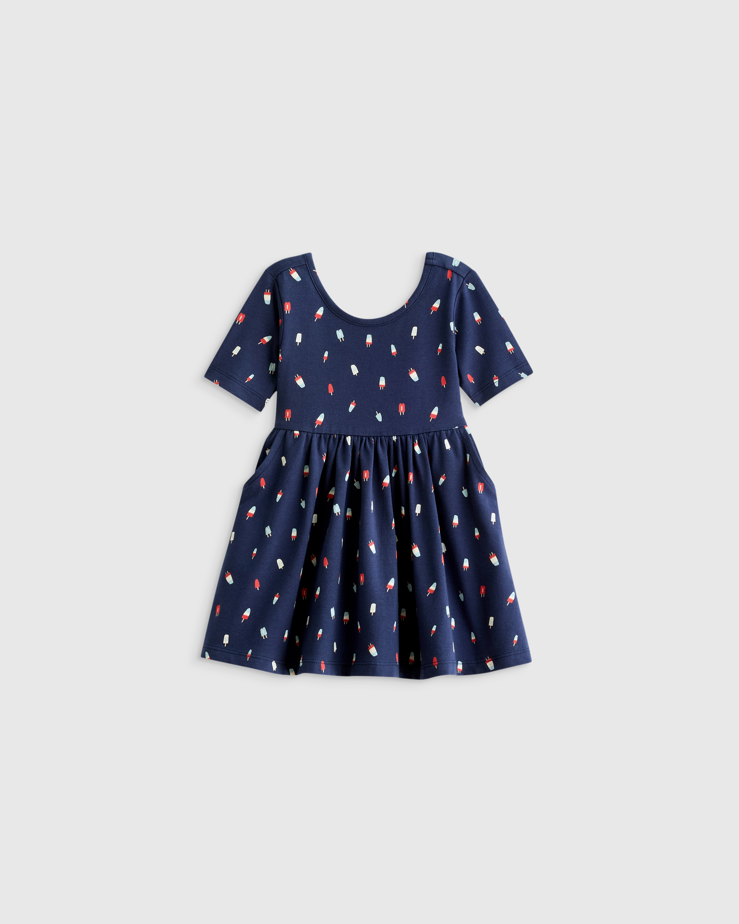 Multi Popsicle Organic Cotton Skater Dress 