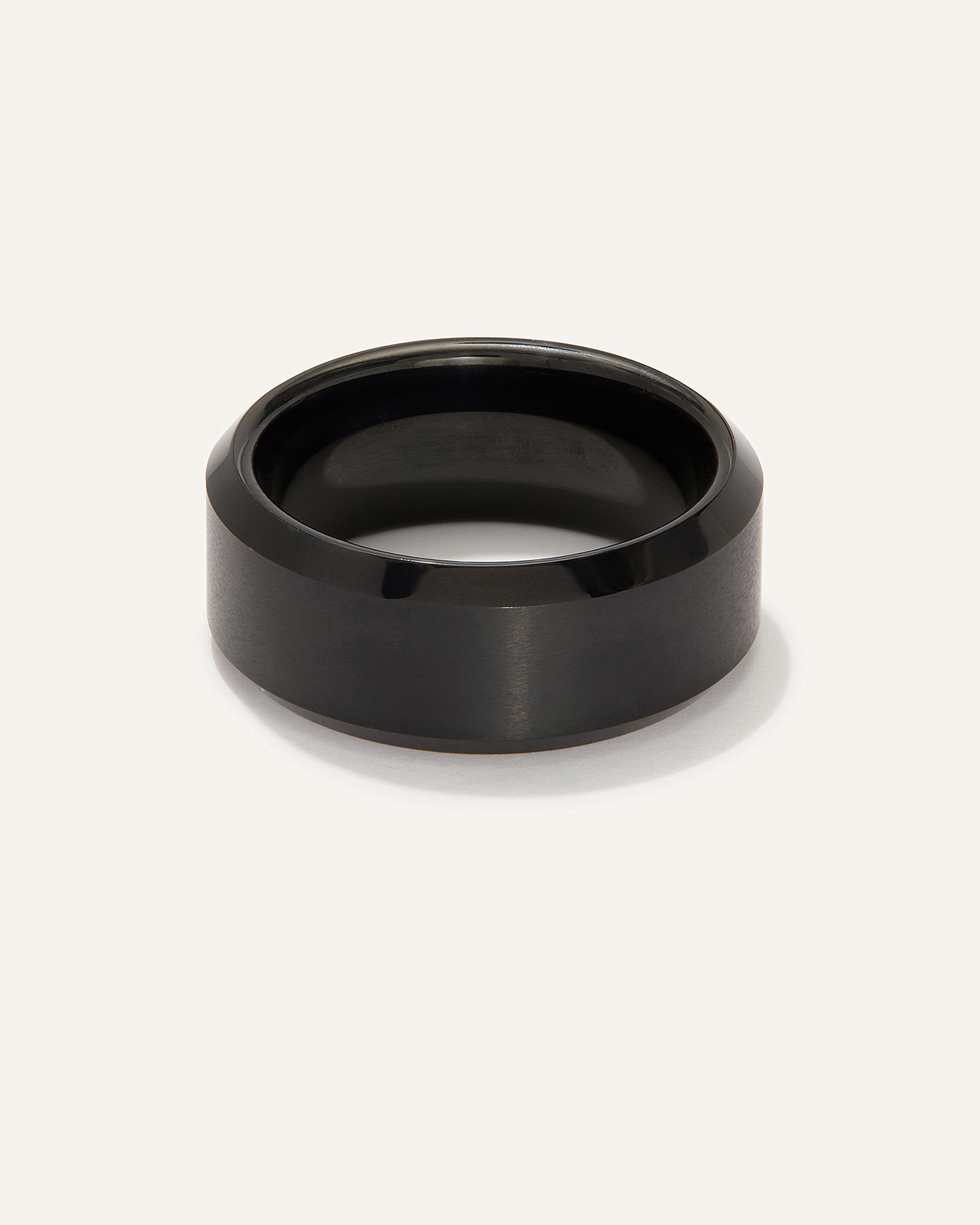 No Color Tungsten Carbide Black Plated Brushed Band