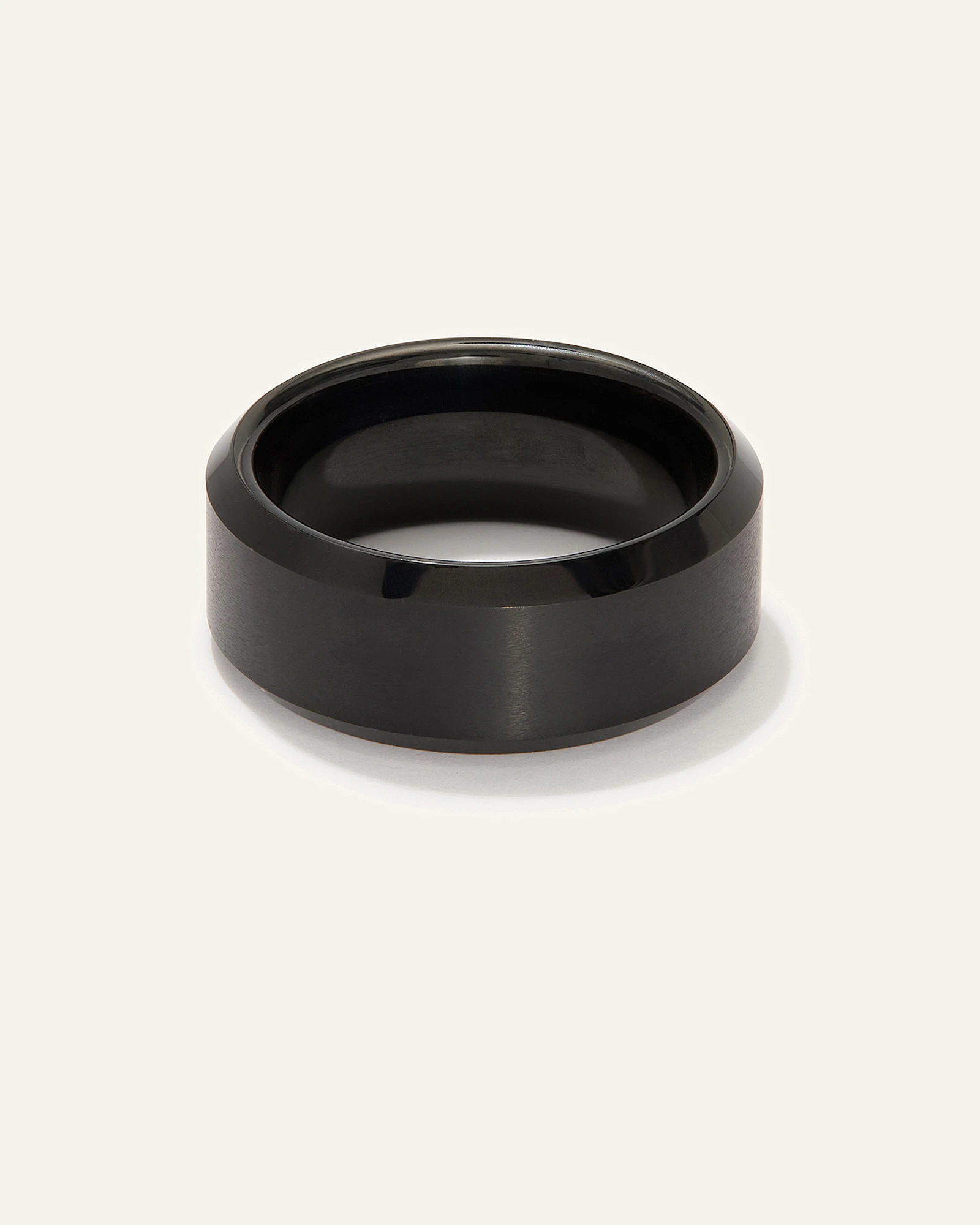 Tungsten Carbide Black Plated Brushed Band