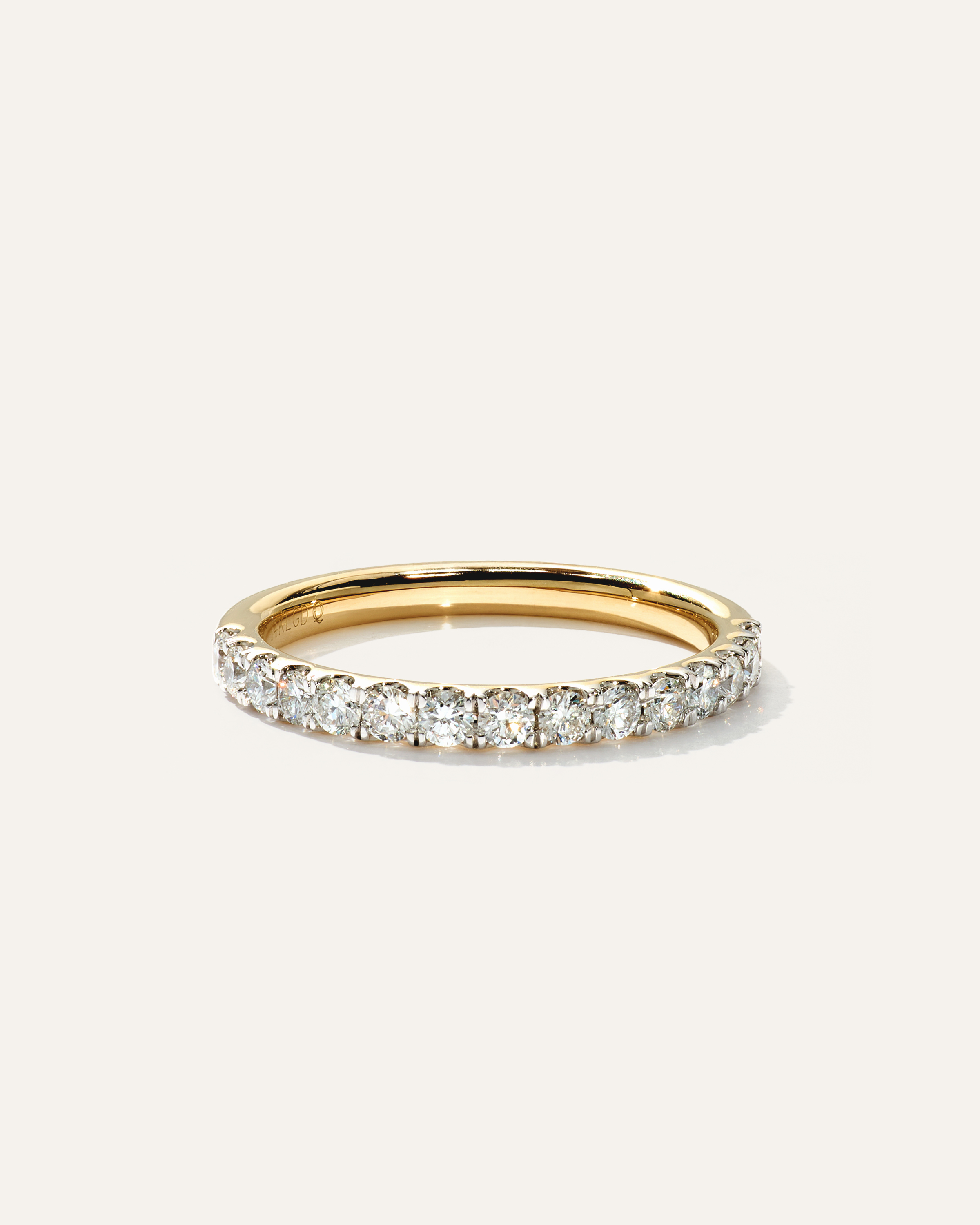 Yellow Gold Lab Grown Diamond Pave Band