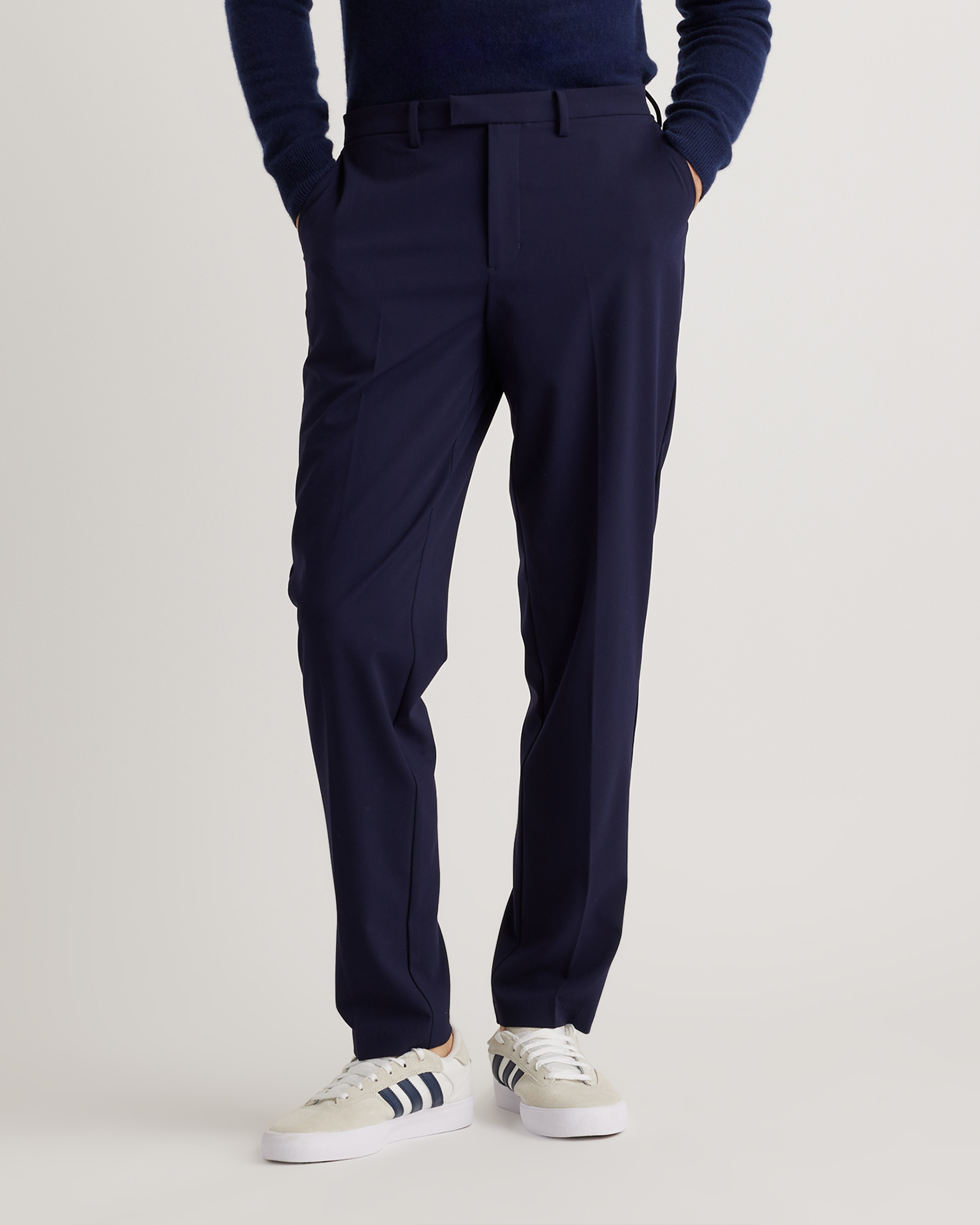 Navy Performance Stretch Dress Pants - Slim Fit