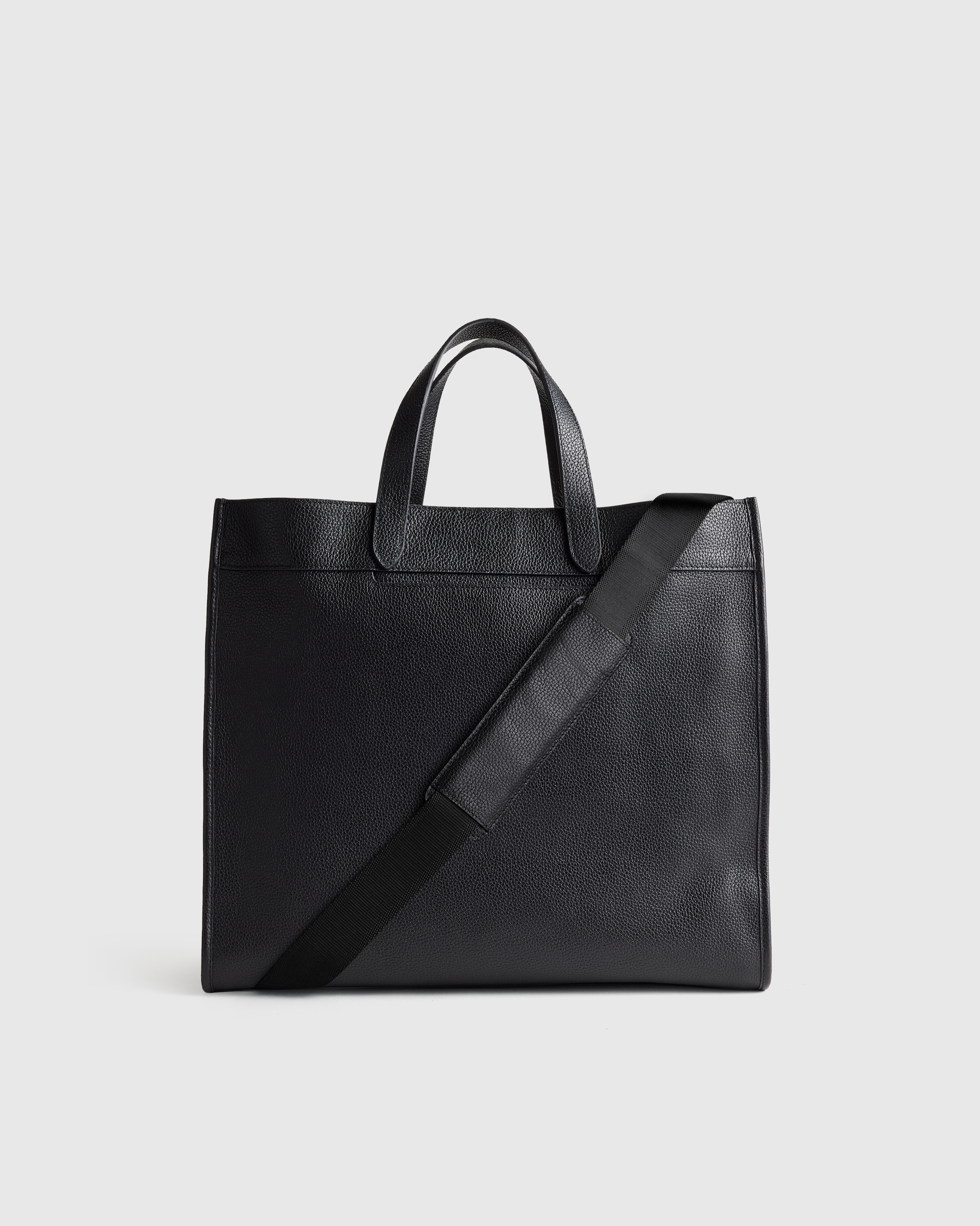 Black Excursion Italian Leather Tote
