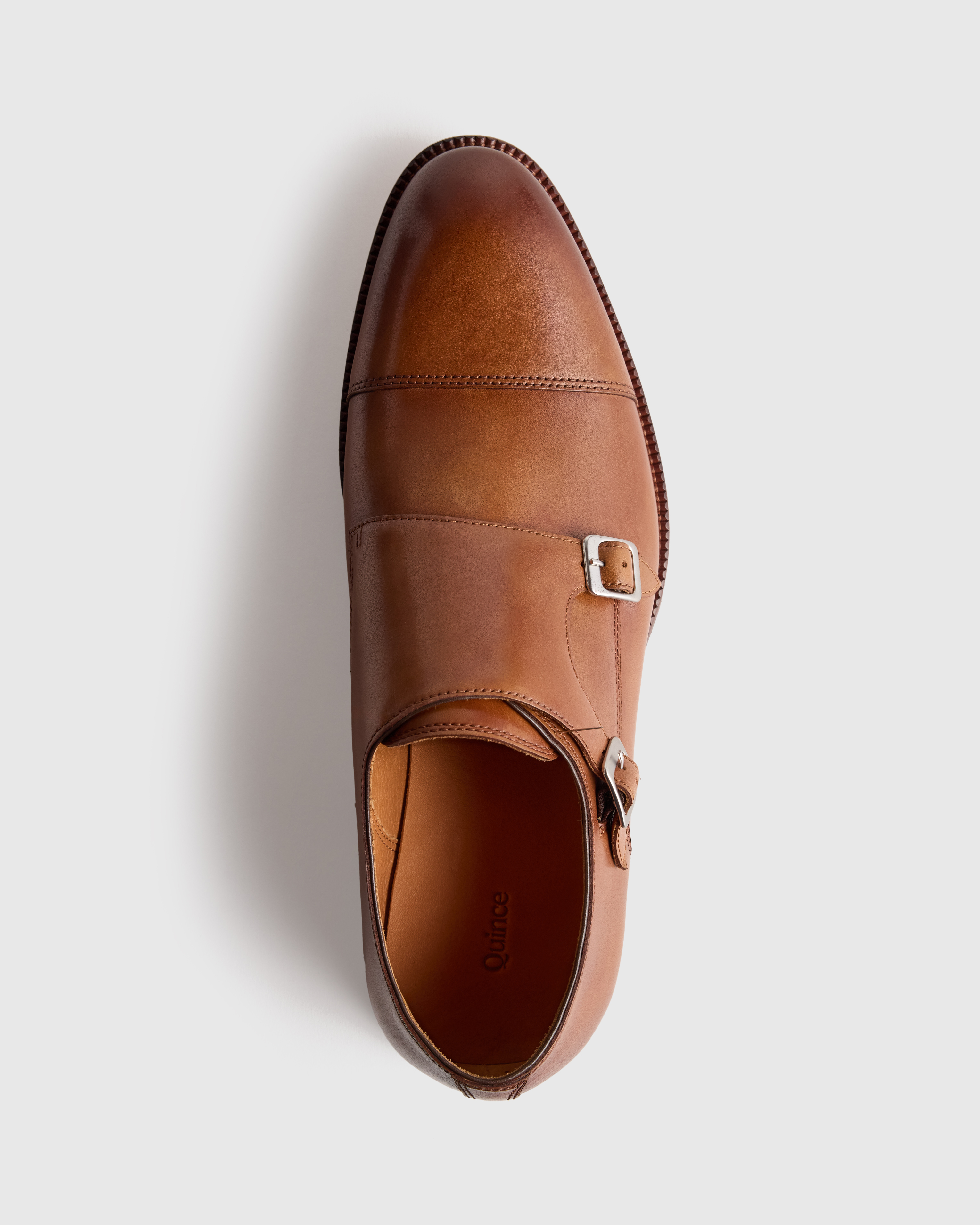Italian Leather Monk Strap in Tobacco