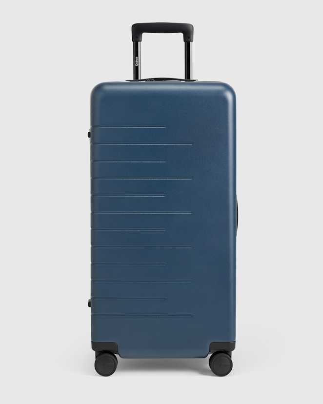 Navy Trunk Check-In Suitcase