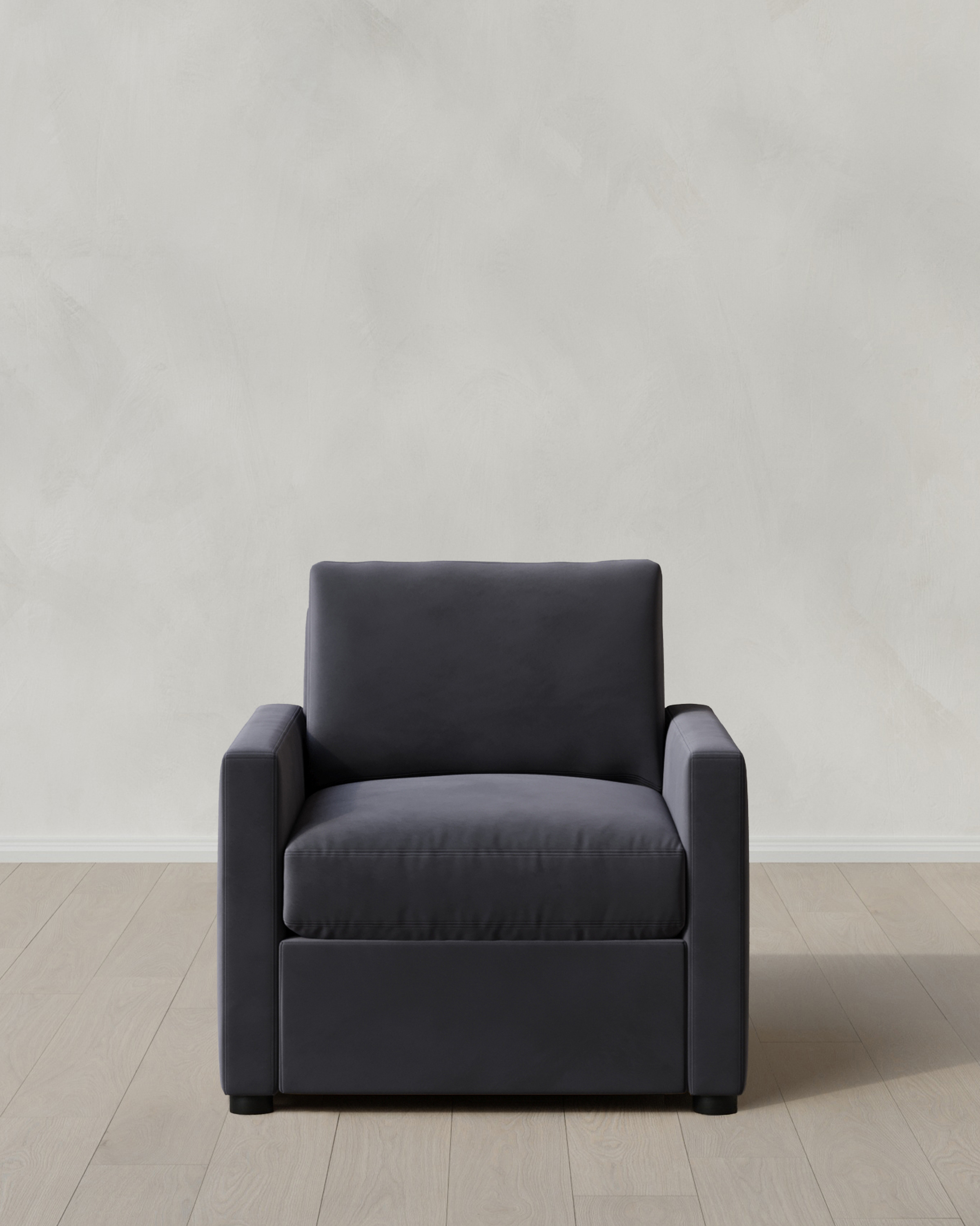 Gunmetal Brennan Accent Chair in Performance Velvet