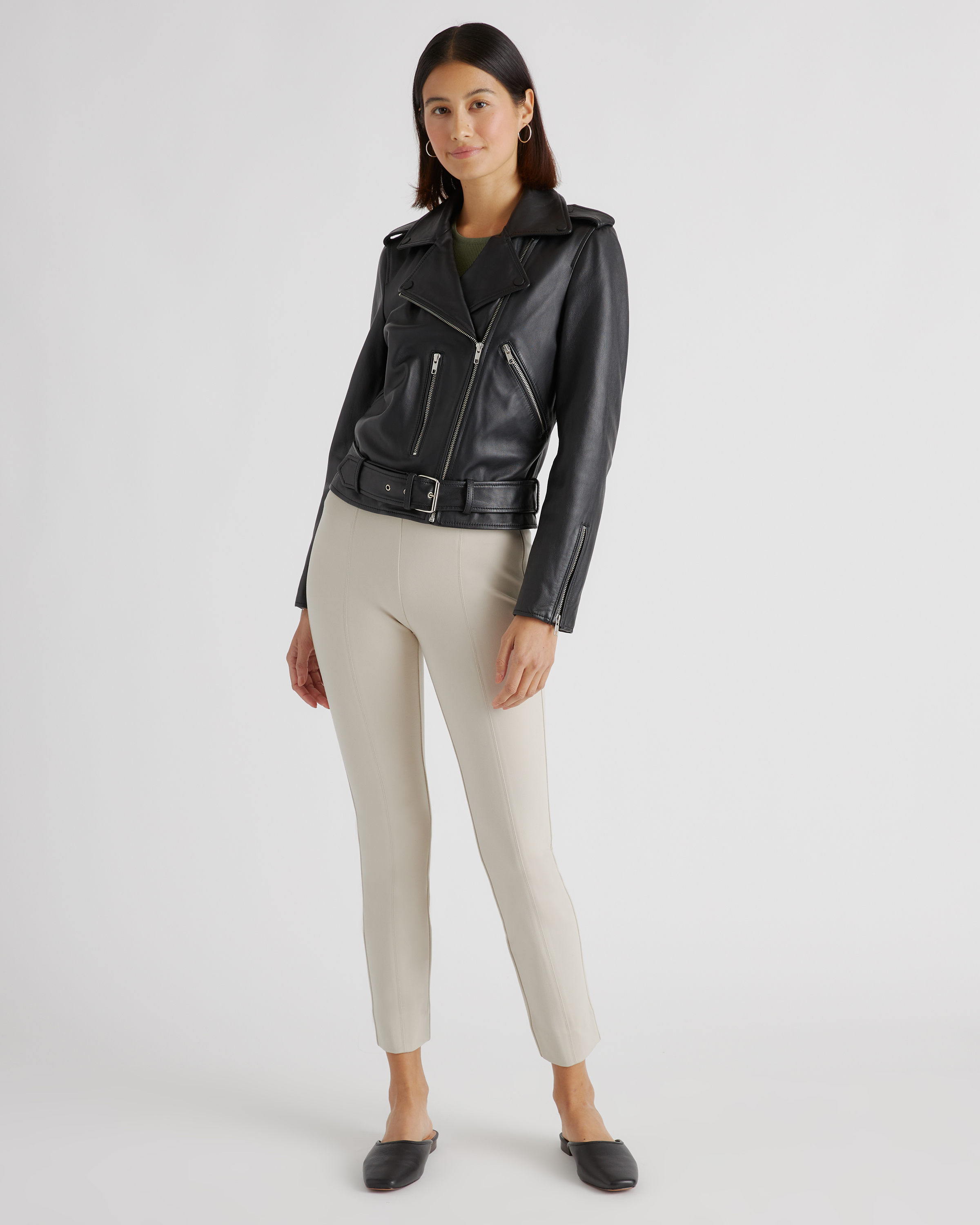 Ultra-Stretch Ponte Pintuck Ankle Pants - 27