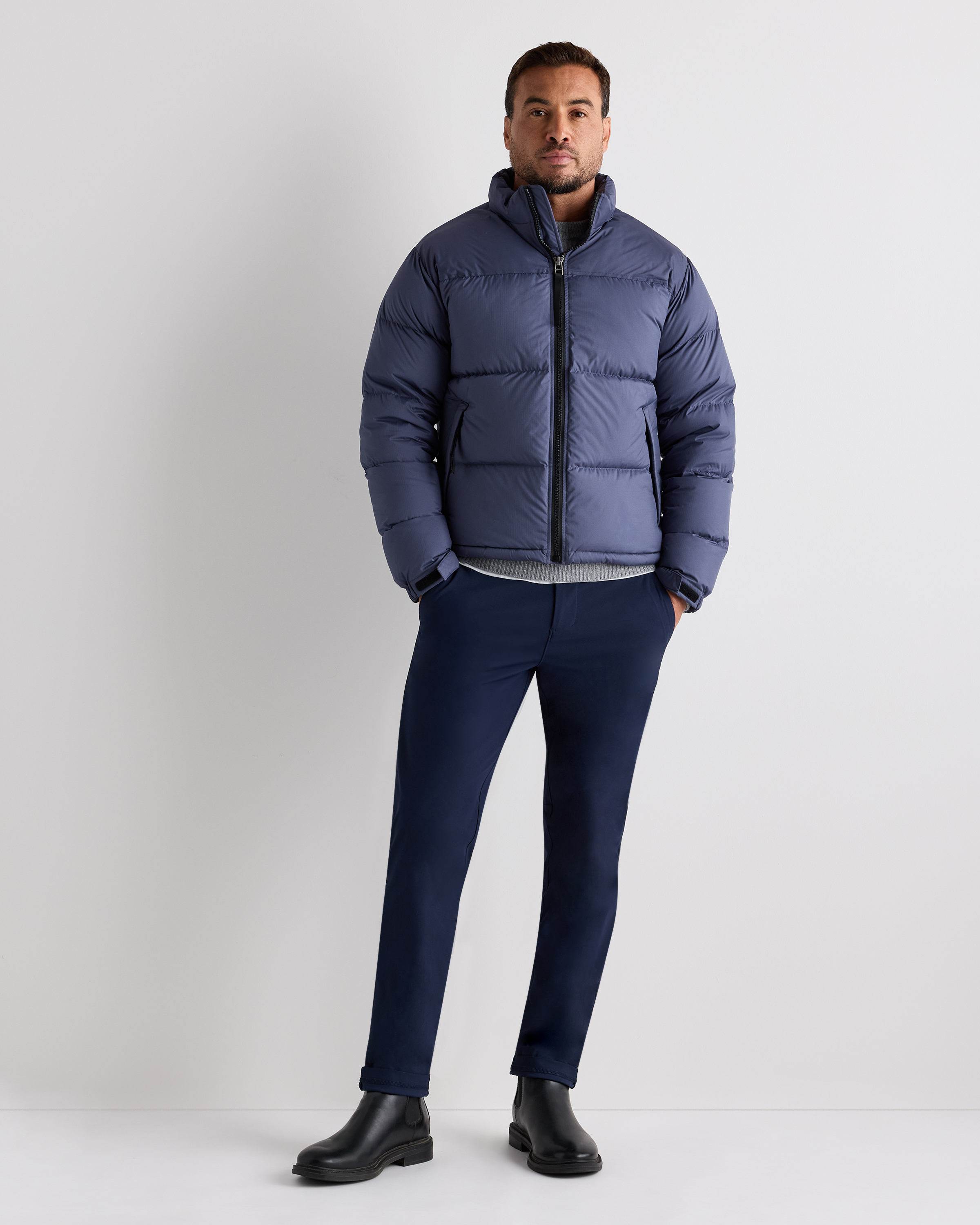Responsible Down Puffer Jacket in Storm Blue