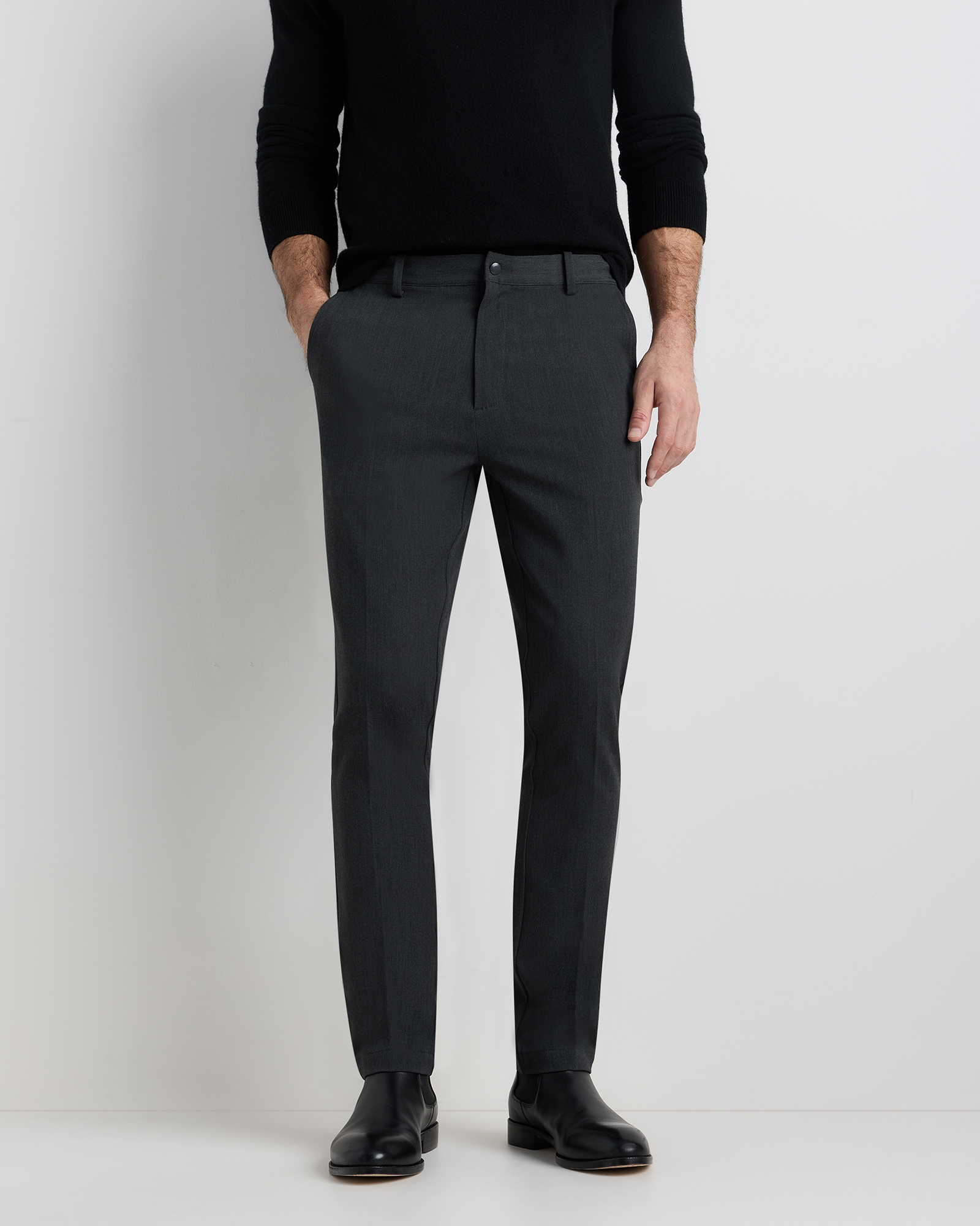 Dark Charcoal Ultra-Stretch 24/7 Smart Chinos - Slim 