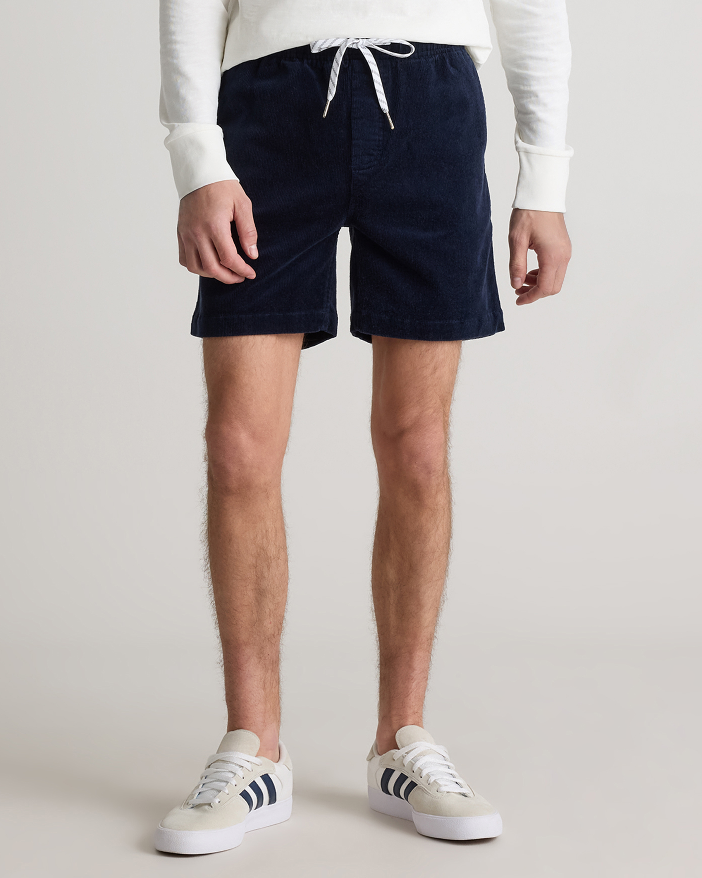 Deep Navy Organic Stretch Corduroy Shorts - 6"