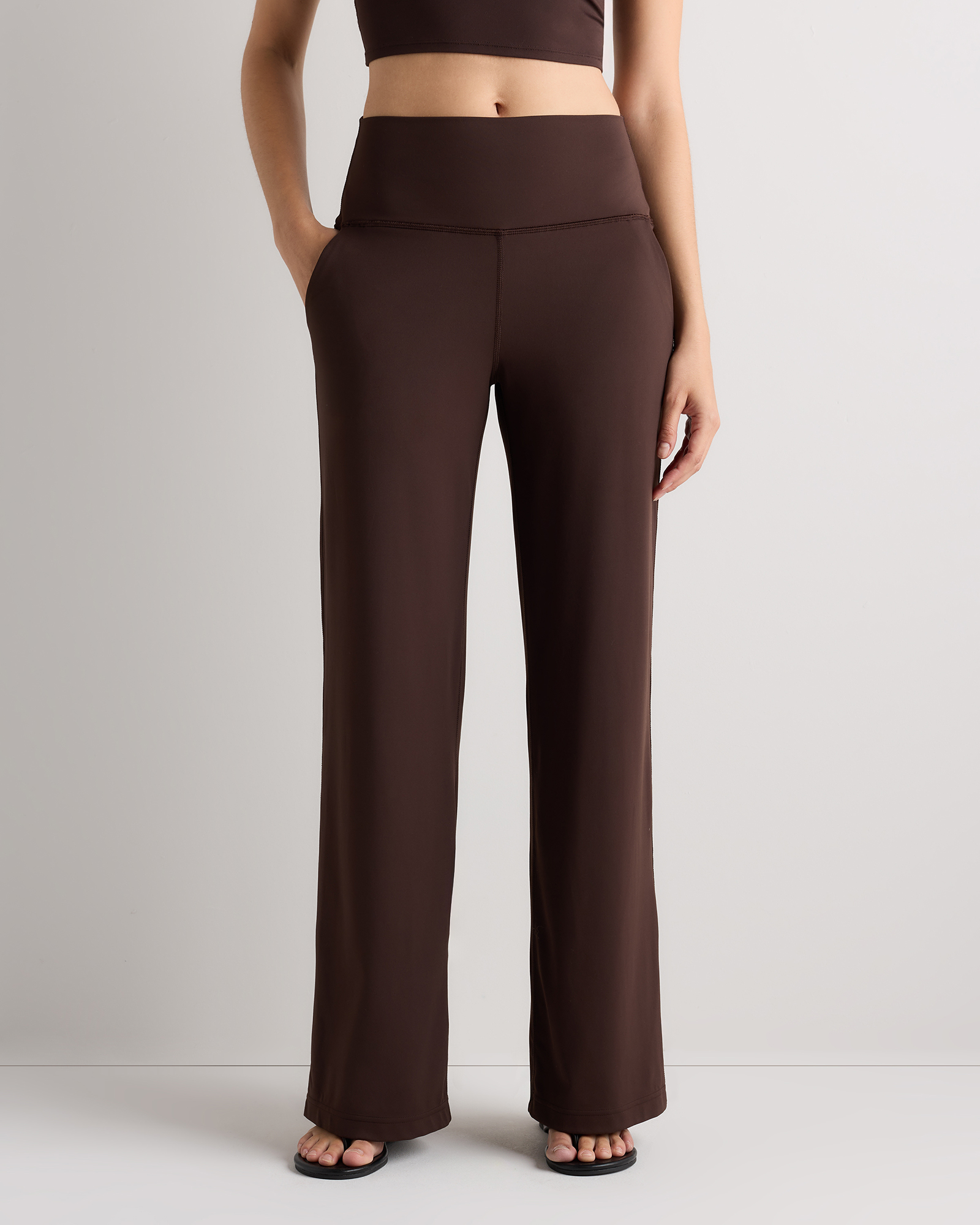 Espresso Ultra-Form High-Rise Wide Leg Pants