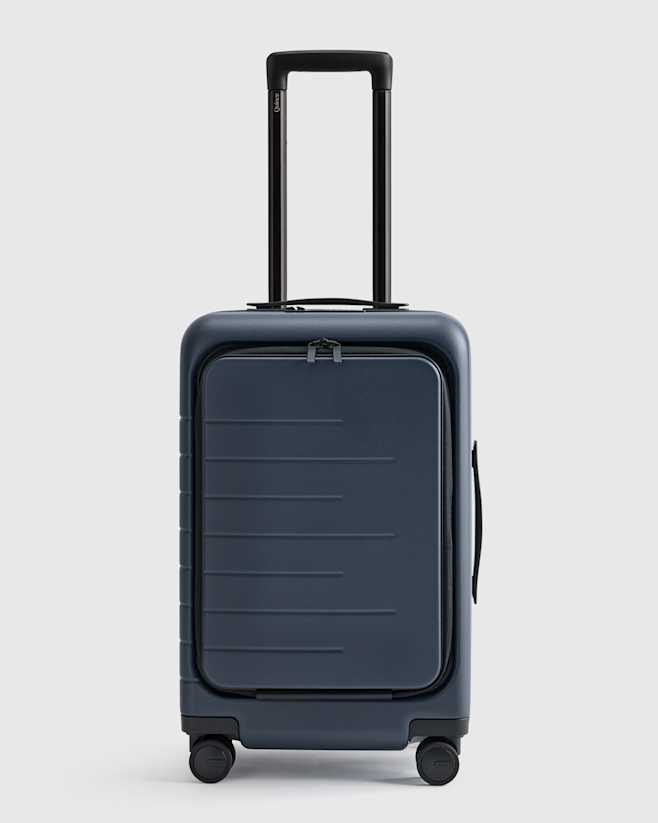 Navy Front Pocket Carry-On Suitcase