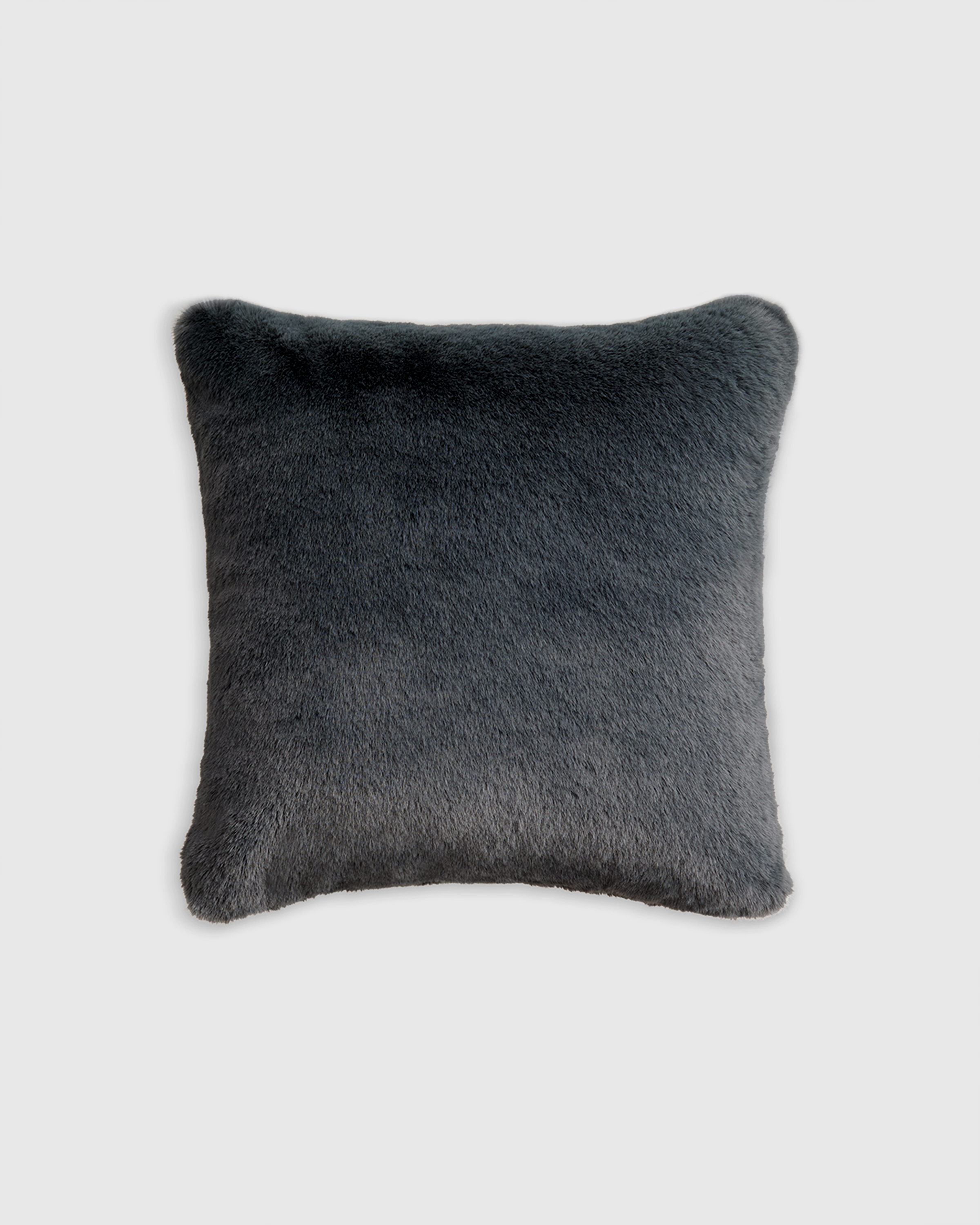Slate Luxury Faux Fur Pillow Cover
