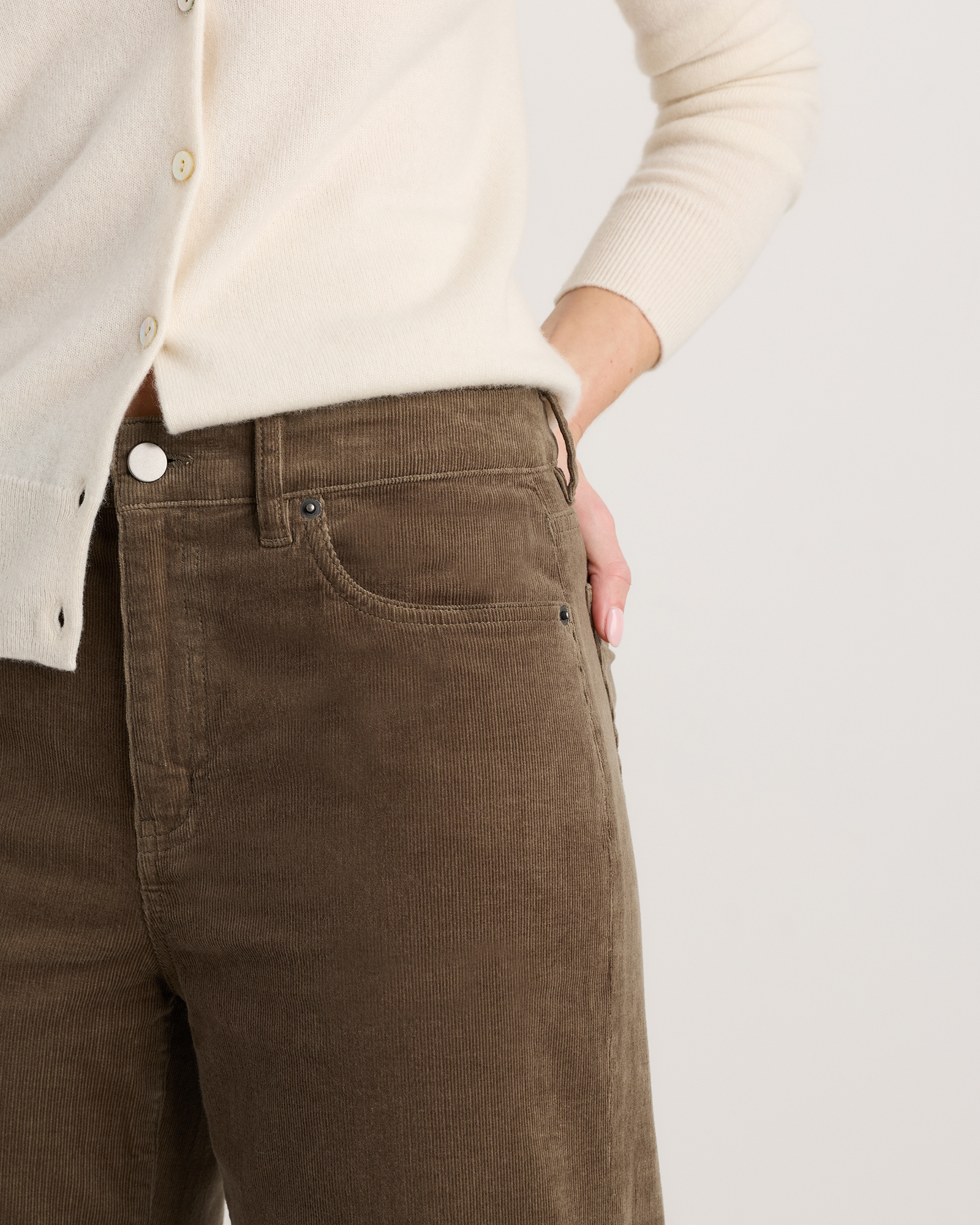 Women's Organic Stretch Corduroy Wide Leg Pants - 30
