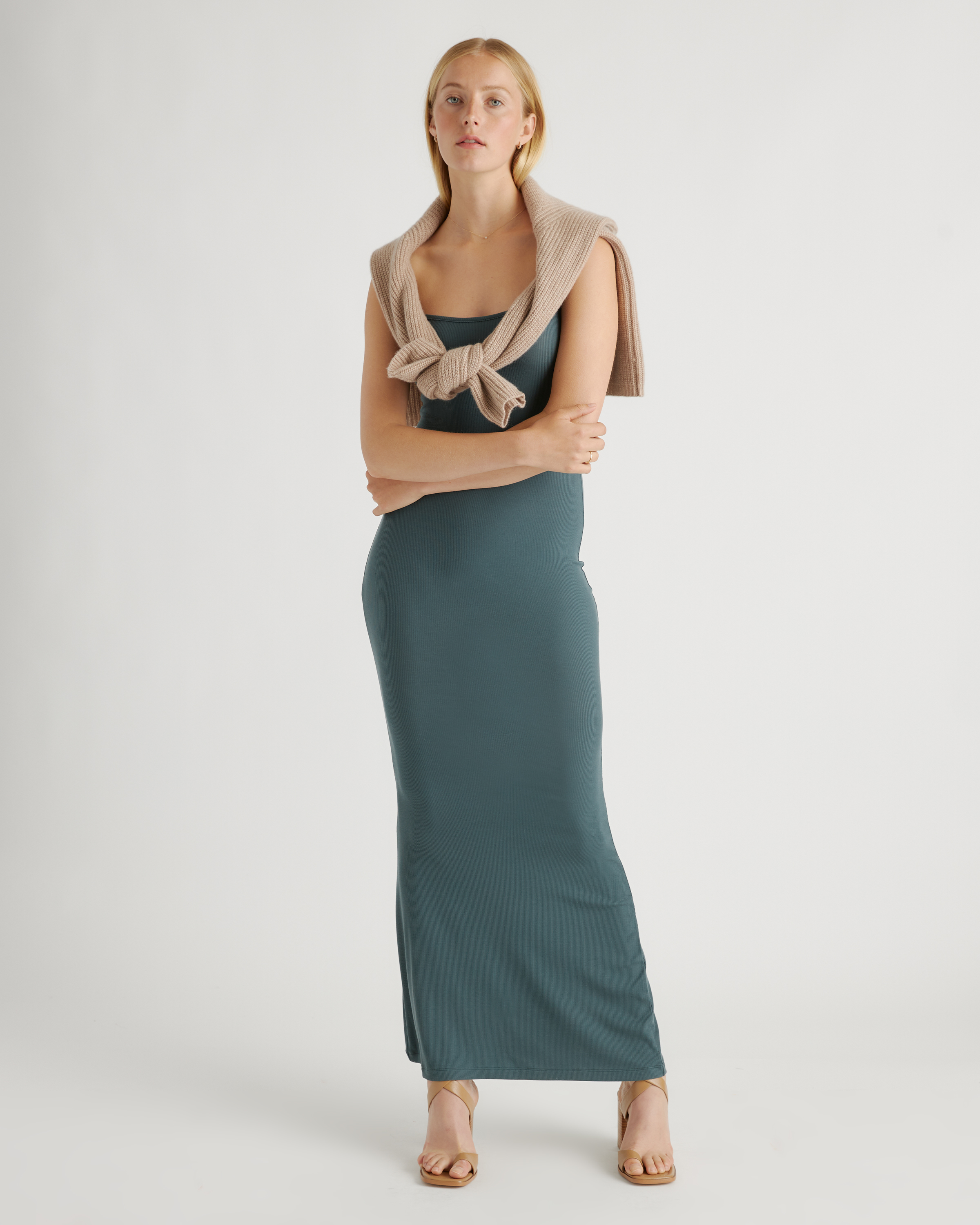knit formal dress Monroe Metallic Knit Mermaid Formal Dress main image 1