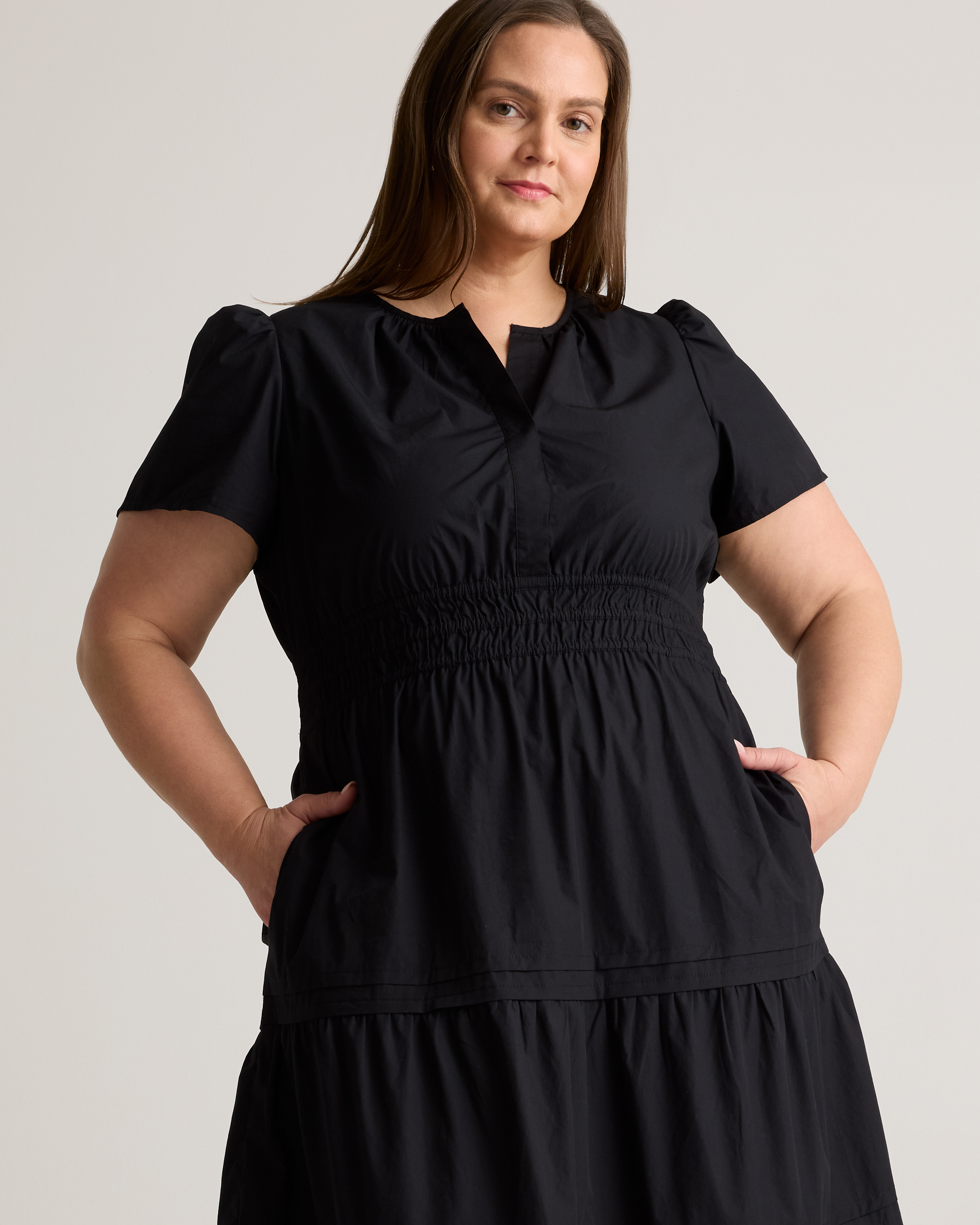 100% Organic Cotton Tiered Maxi Dress Plus Size