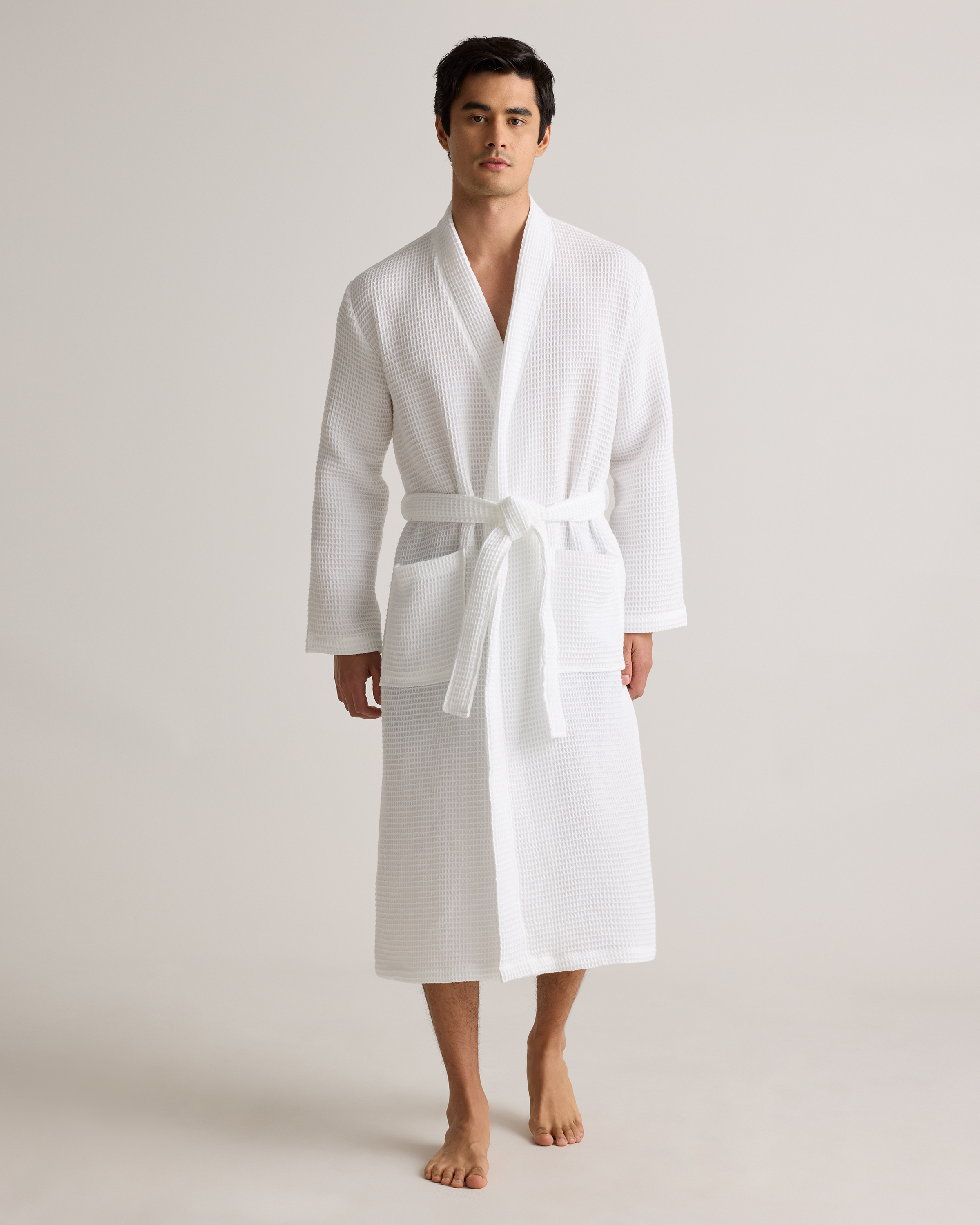 White Organic Turkish Waffle Robe